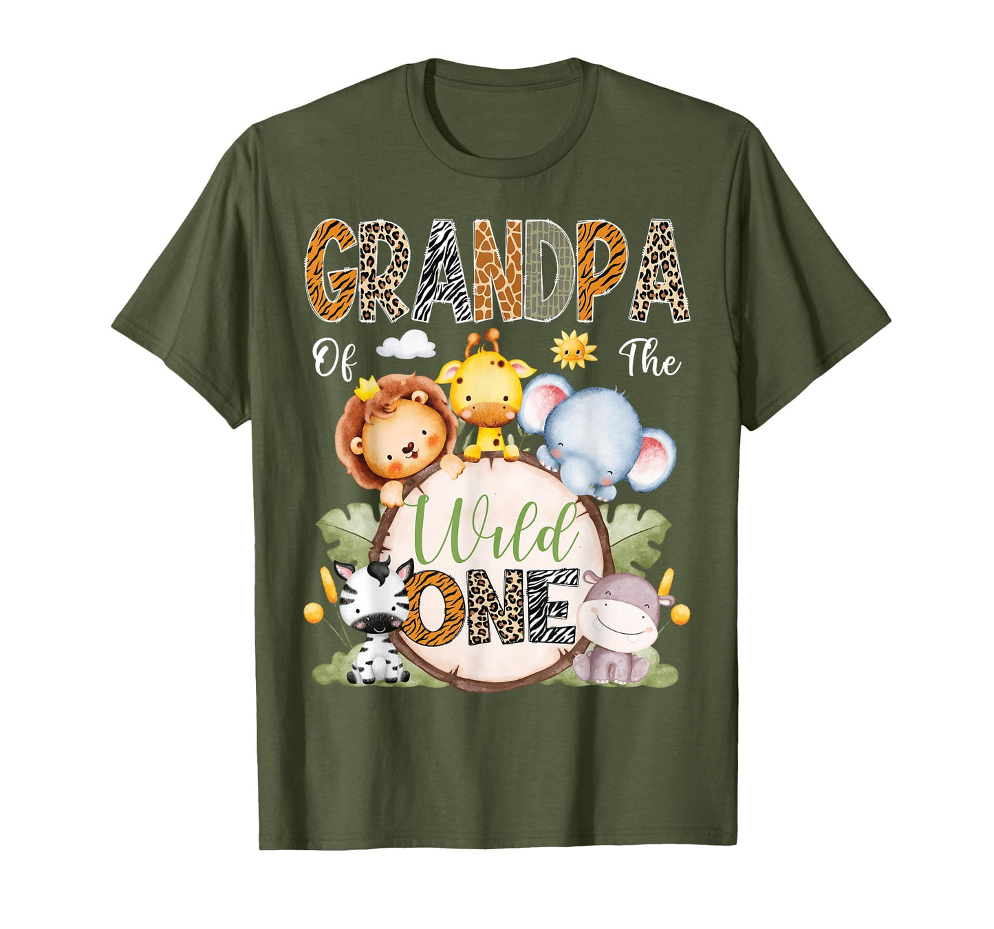 Grandpa Wild One 1St Birthday T-Shirt - Casual Everyday Wear Men Women - T-Shirt, Sweatshirt, Hoodie