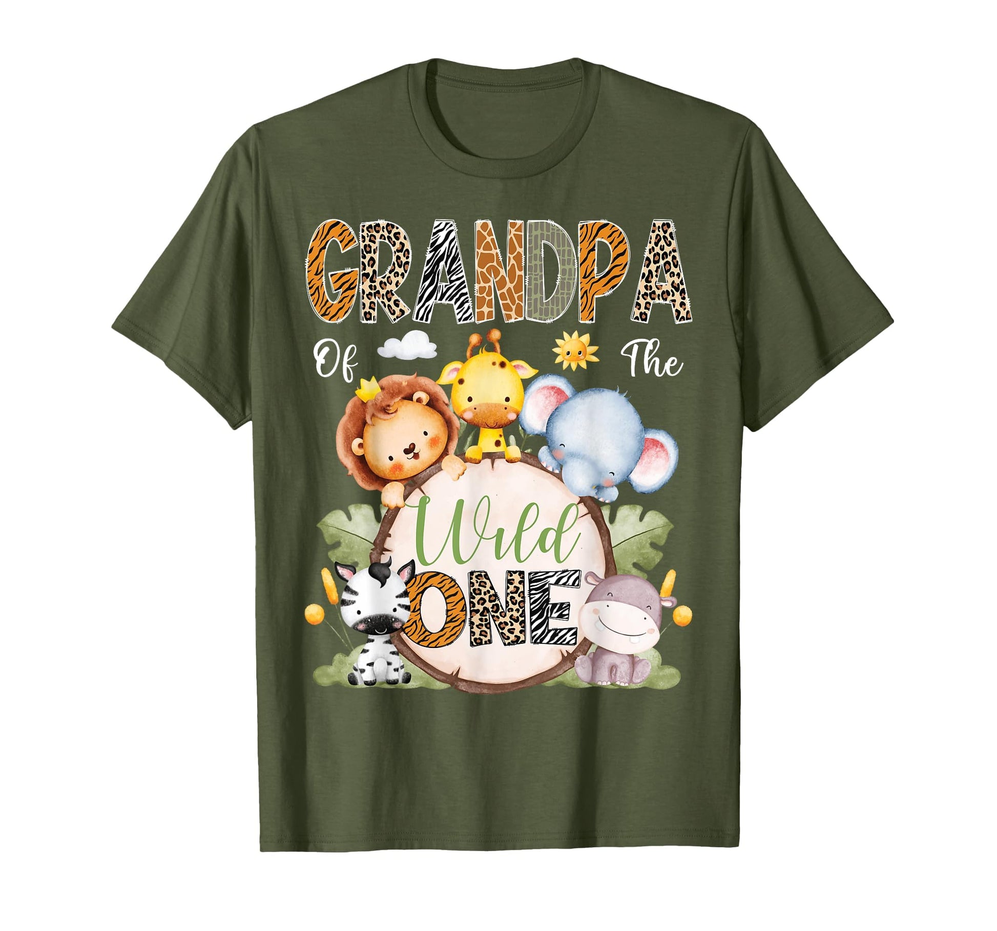 Grandpa Wild One 1St Birthday T-Shirt - Casual Everyday Wear Men Women - T-Shirt, Sweatshirt, Hoodie