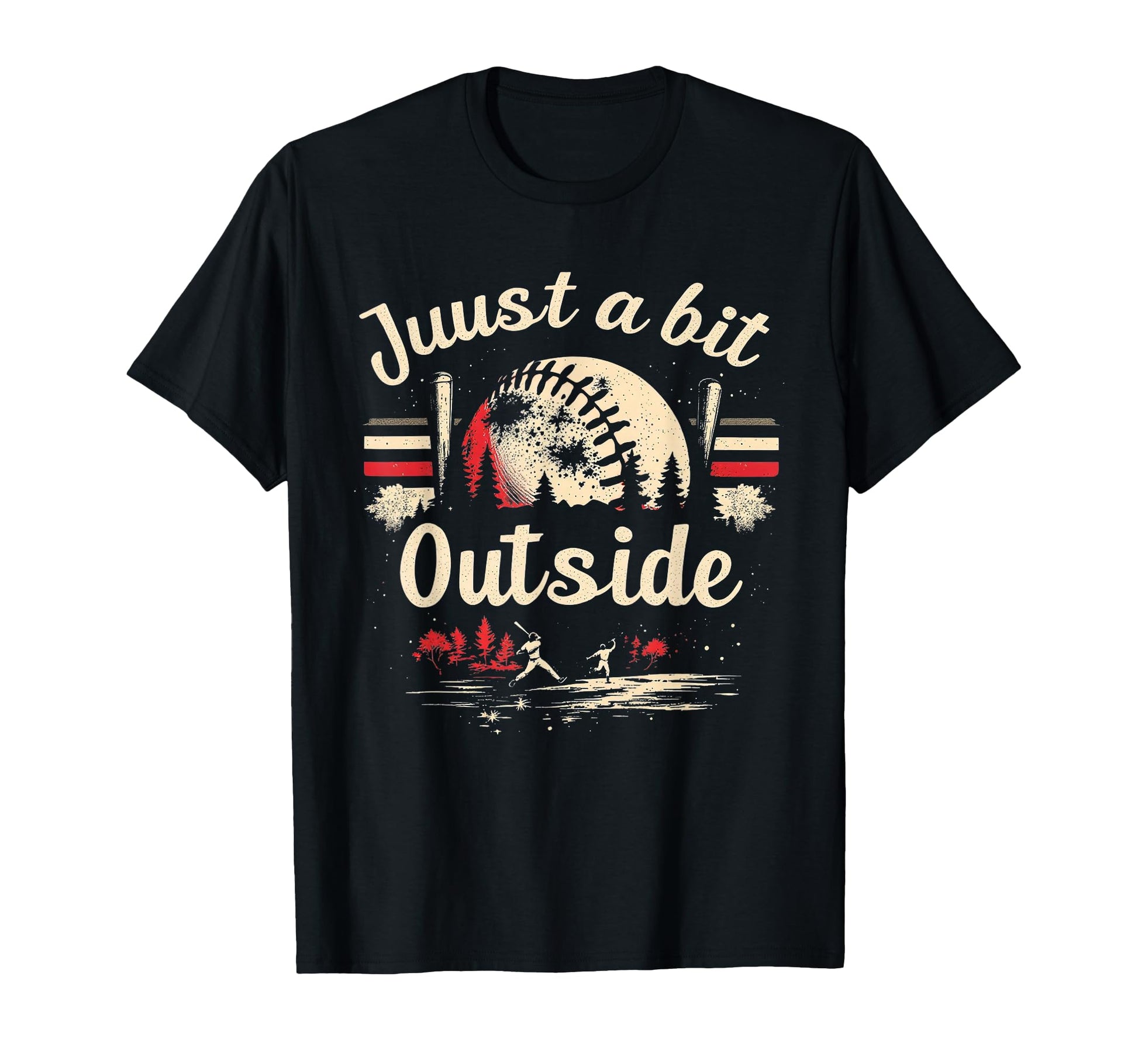 Funny Just Bit Outside Baseball T-Shirt - Aesthetic Graphic Unisex - T-Shirt, Sweatshirt, Hoodie