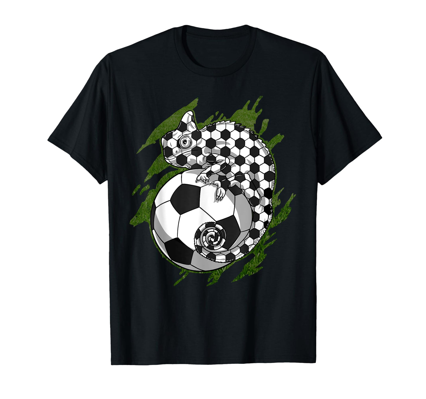 Chameleon Soccer Player Ball Dad T-Shirt - Casual Everyday Wear Unisex - T-Shirt, Sweatshirt, Hoodie