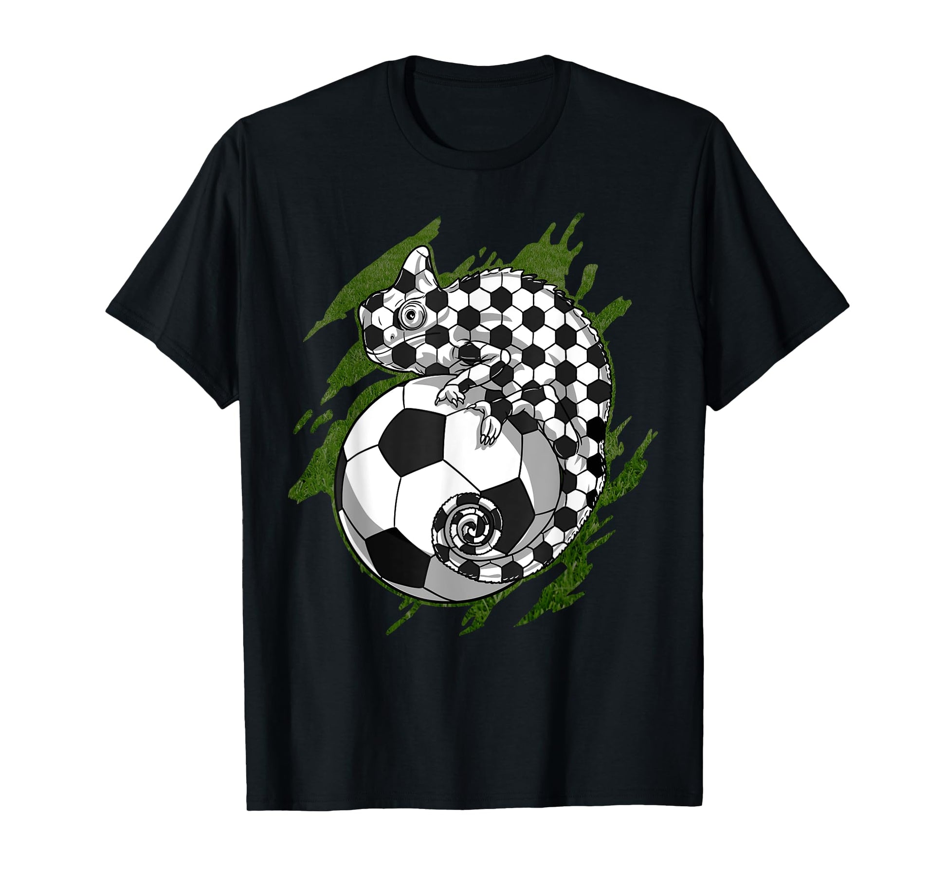Chameleon Soccer Player Ball Dad T-Shirt - Casual Everyday Wear Unisex - T-Shirt, Sweatshirt, Hoodie
