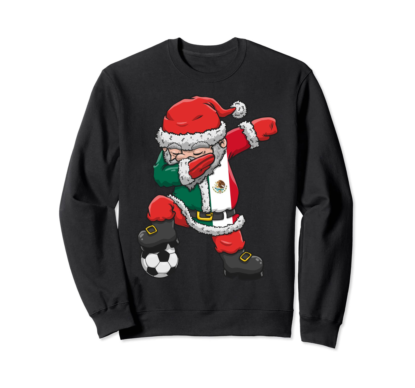 Soccer Dabbing Santa Mexico Sweatshirt - Novelty Apparel Men Women - T-Shirt, Sweatshirt, Hoodie