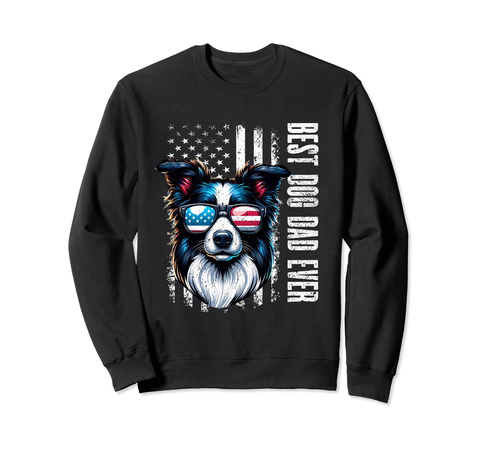 Border Collie Dad Best Dog Dad Ever Sweatshirt - Minimalist Print Unisex - T-Shirt, Sweatshirt, Hoodie