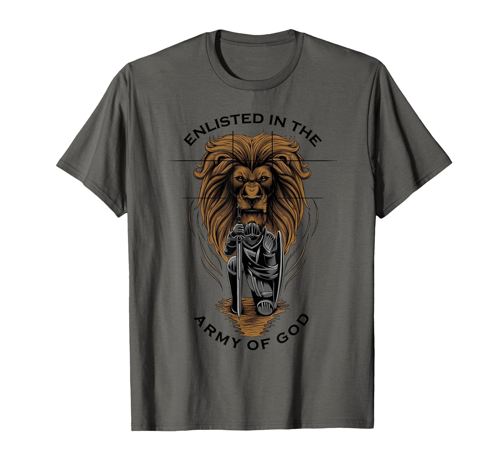 Gods Army Christian Faith Lion Warrior T-Shirt - Aesthetic Graphic Unisex - T-Shirt, Sweatshirt, Hoodie