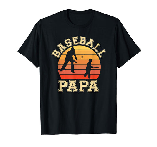 Baseball Papa Grandfather Grandson T-Shirt - Minimalist Print for Adults - T-Shirt, Sweatshirt, Hoodie