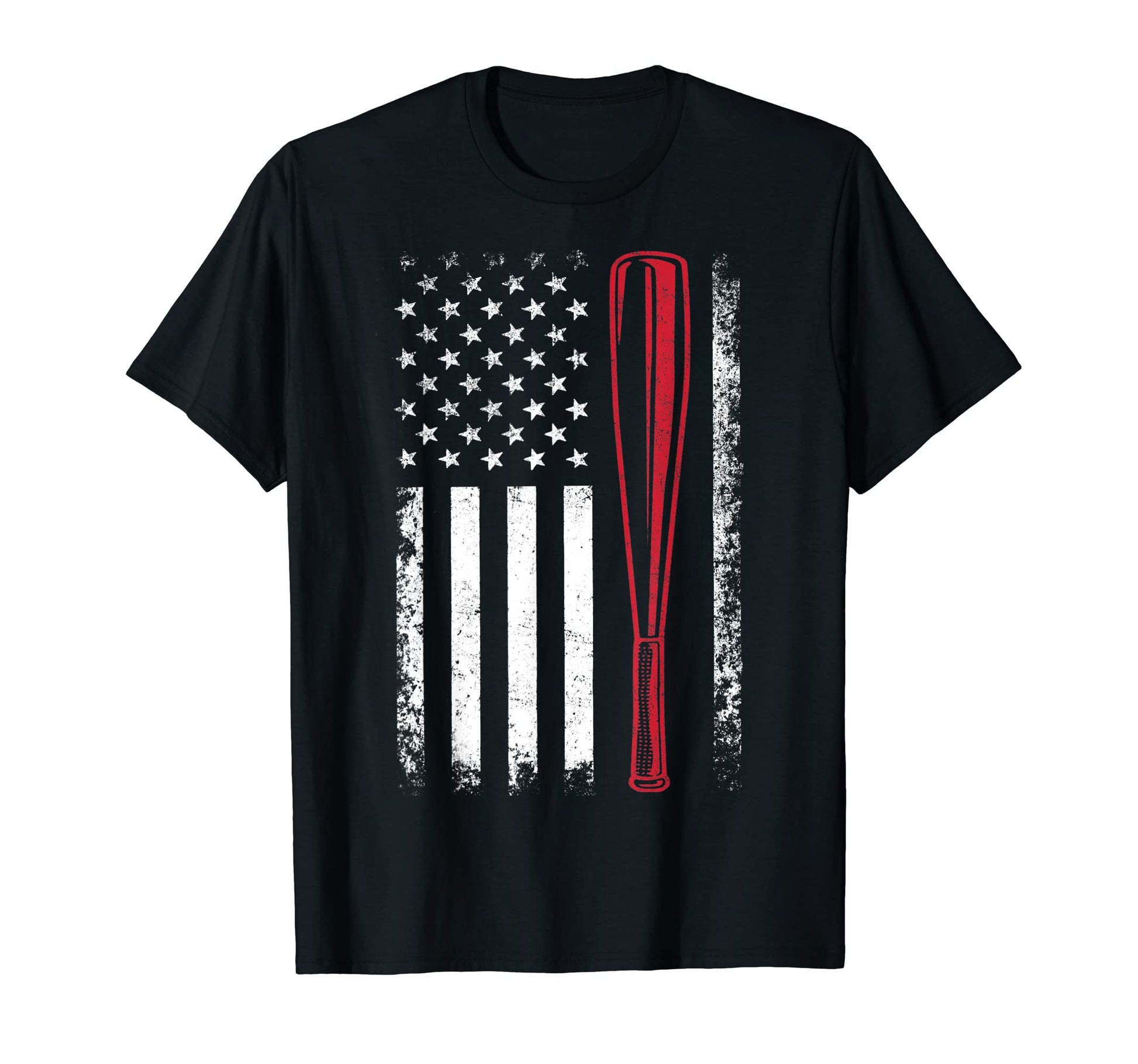American Flag Baseball Flag Dad Mom T-Shirt - Custom Art Print for Adults - T-Shirt, Sweatshirt, Hoodie