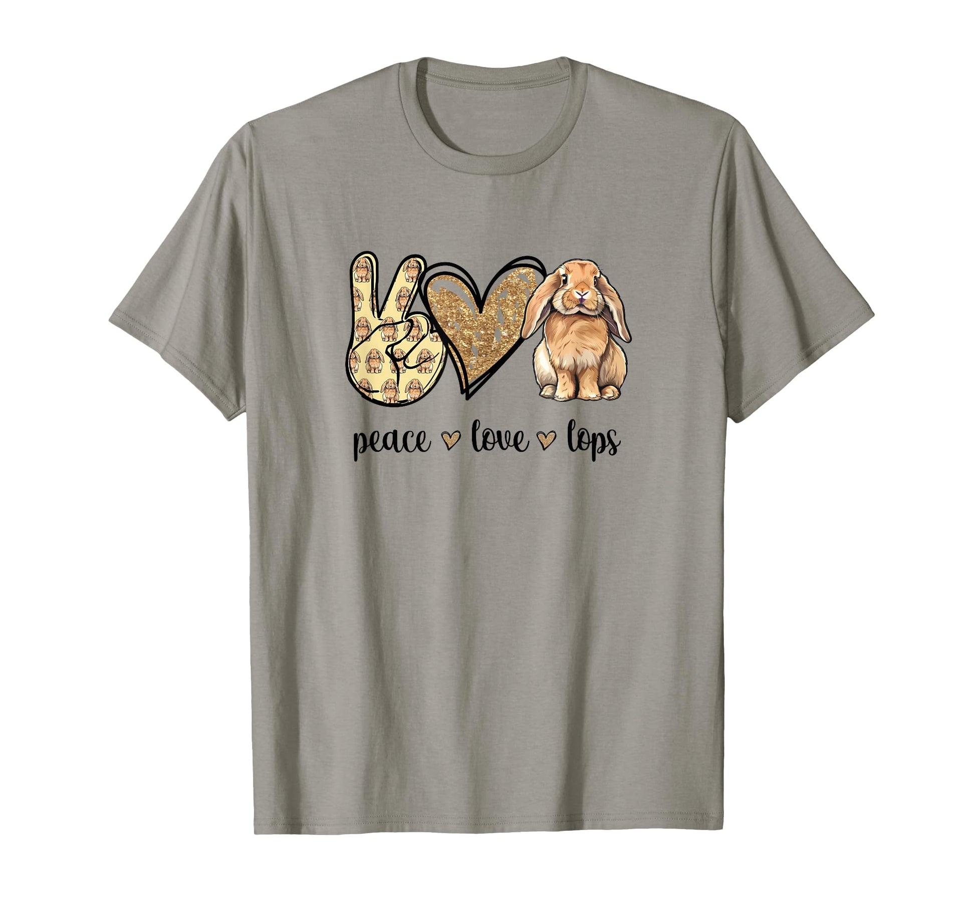 Womens Peace Love Mini Holland Lop T-Shirt - Trendy Graphic for Adults - T-Shirt, Sweatshirt, Hoodie