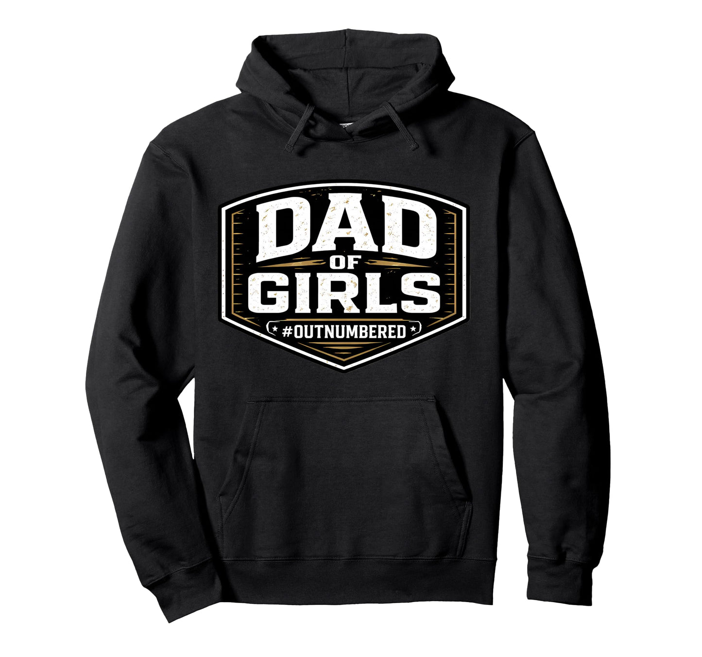 Dad Outnumbered Funny Fathers Day Hoodie - Minimalist Print for Adults - T-Shirt, Sweatshirt, Hoodie