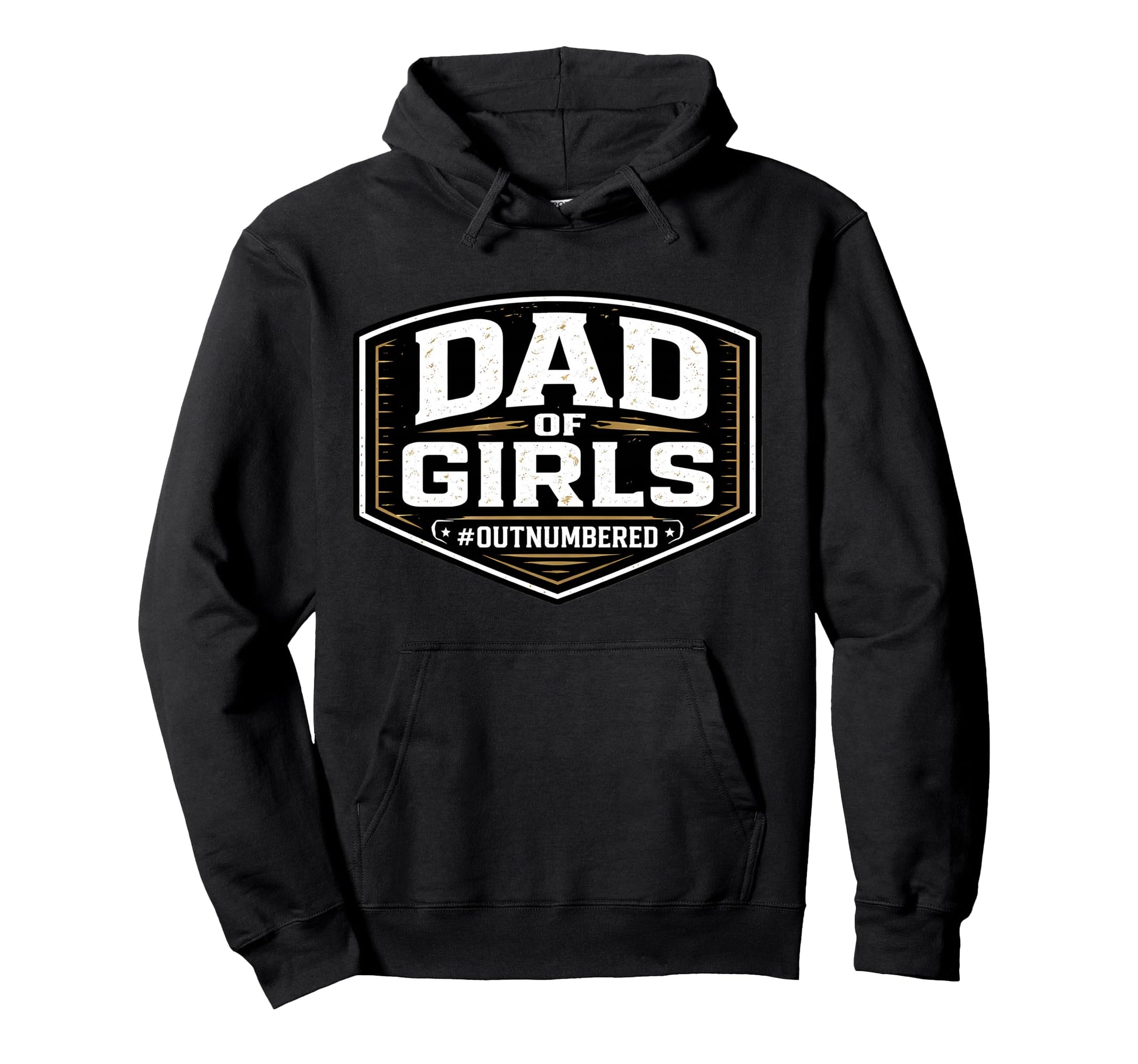 Dad Outnumbered Funny Fathers Day Hoodie - Minimalist Print for Adults - T-Shirt, Sweatshirt, Hoodie