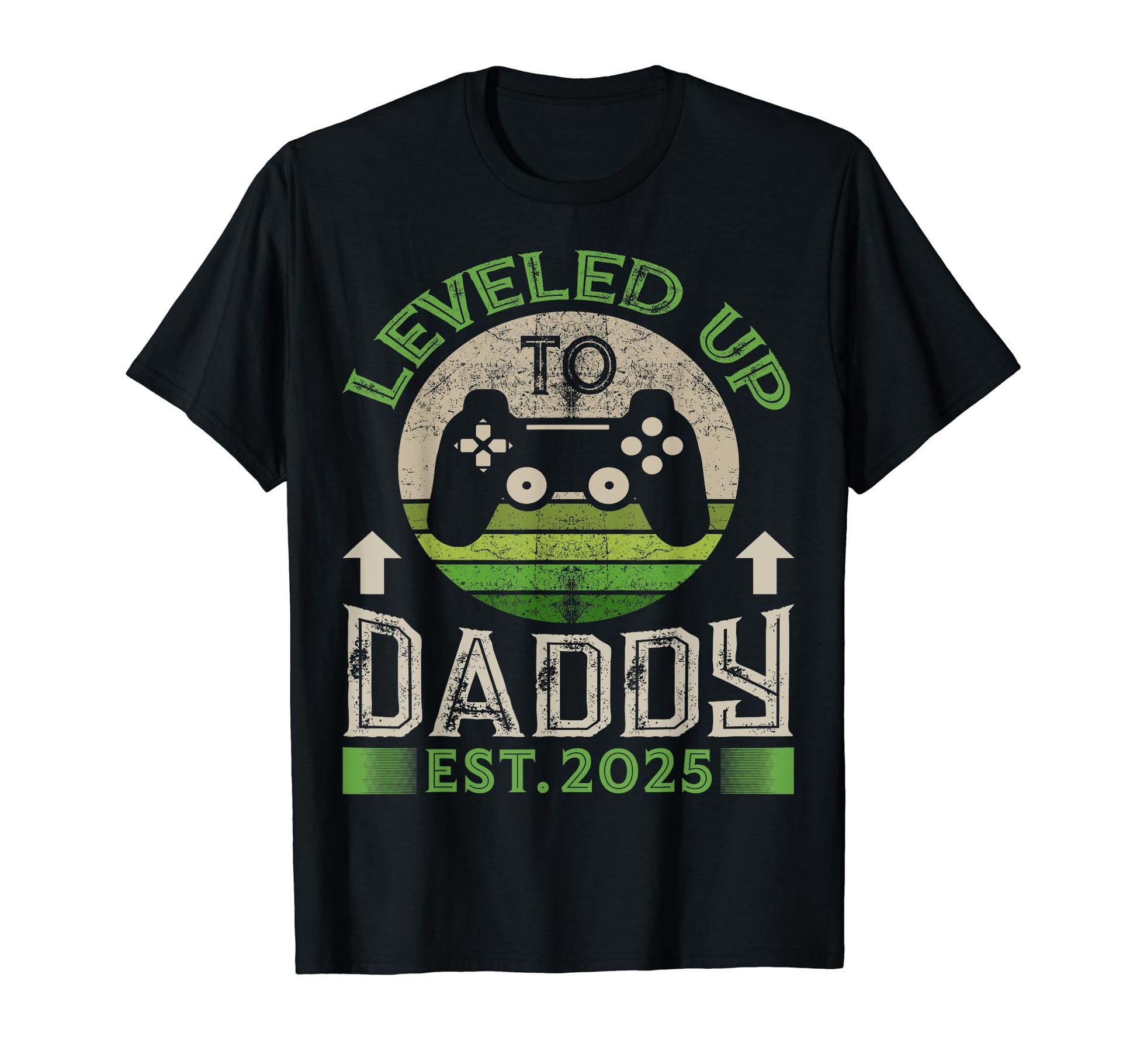 Leveling Up To Dad 2025 Soon To Be Dad T-Shirt - Novelty Apparel Unisex - T-Shirt, Sweatshirt, Hoodie