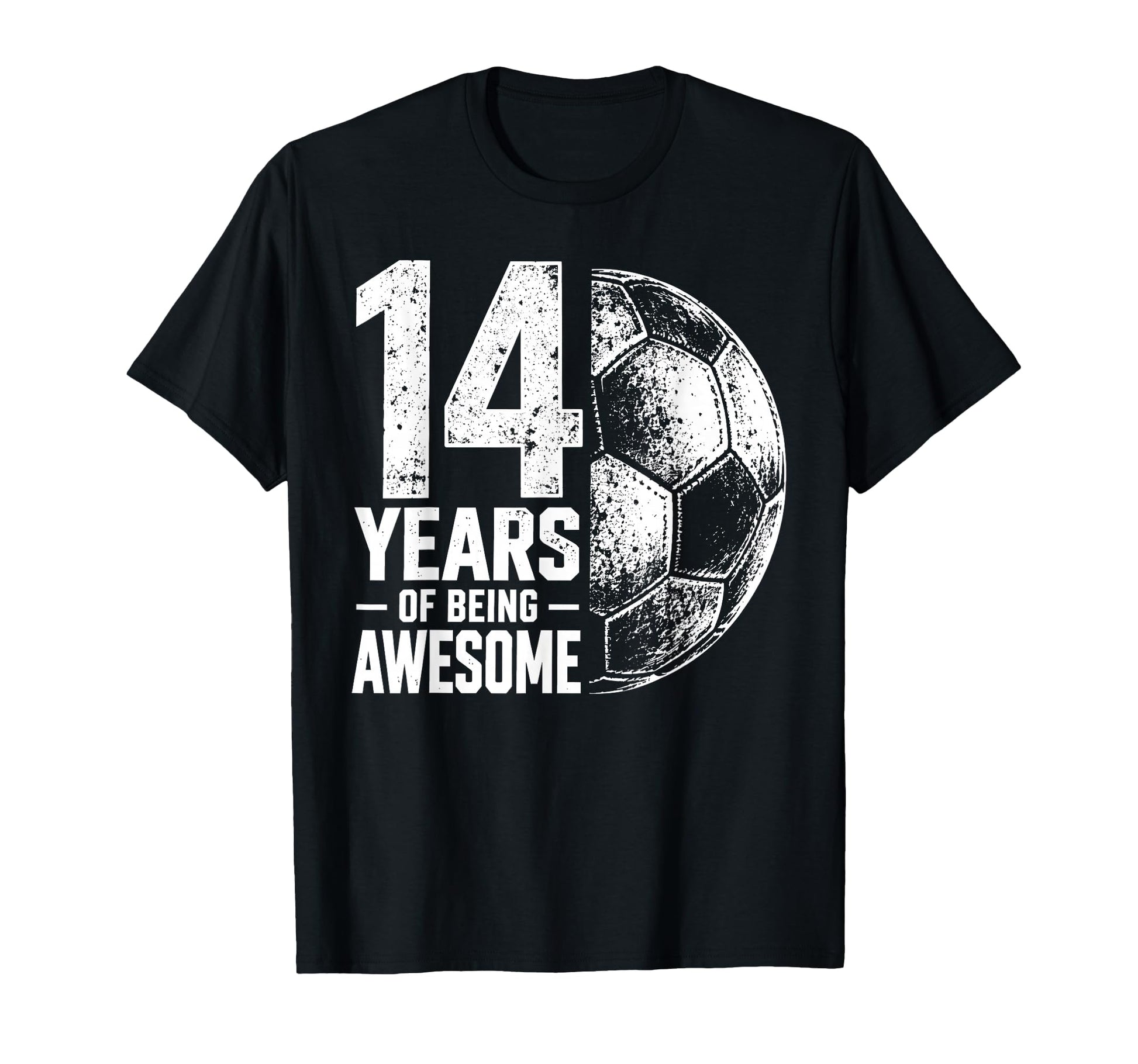 14 Years Being Awesome Soccer 14Th Birthday T-Shirt - Trendy Graphic Unisex - T-Shirt, Sweatshirt, Hoodie