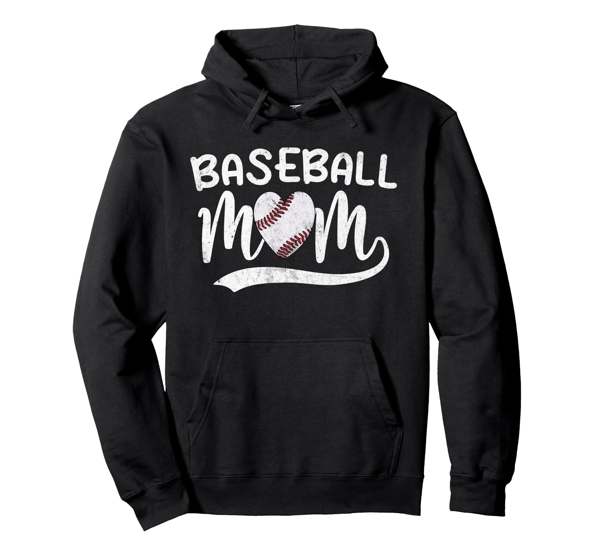 Baseball Mom Mama Funny Baseball Heart Hoodie - Streetwear Style Men Women - T-Shirt, Sweatshirt, Hoodie