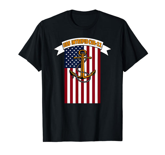 Aircraft Carrier Uss Intrepid Cva 11 T-Shirt - Unique Graphic for Adults - T-Shirt, Sweatshirt, Hoodie