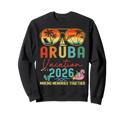 Aruba Vacation 2026 Memories Matching Sweatshirt - Custom Art Print Unisex - T-Shirt, Sweatshirt, Hoodie