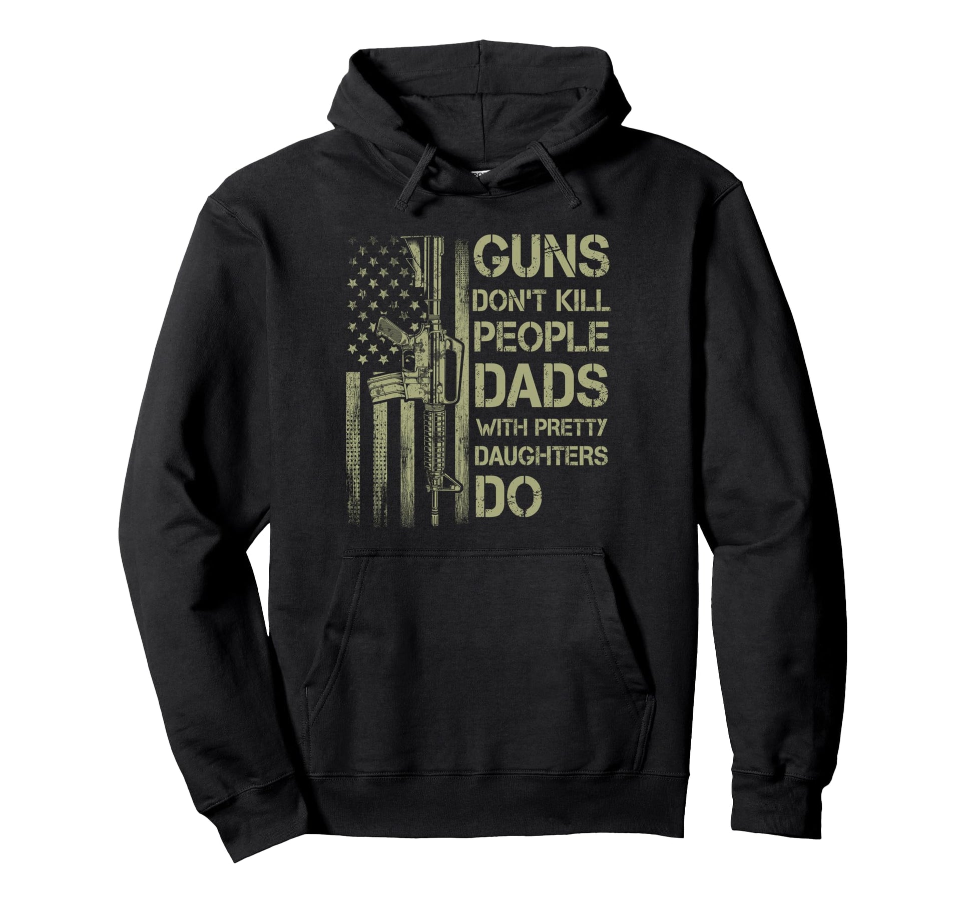 Guns Dont Kill People Dads Pretty Hoodie - Trendy Graphic Men Women - T-Shirt, Sweatshirt, Hoodie