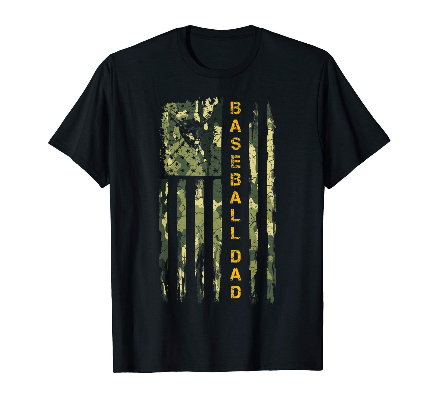 Usa Camo Flag Proud Baseball Dad T-Shirt - Unique Graphic for Adults - T-Shirt, Sweatshirt, Hoodie