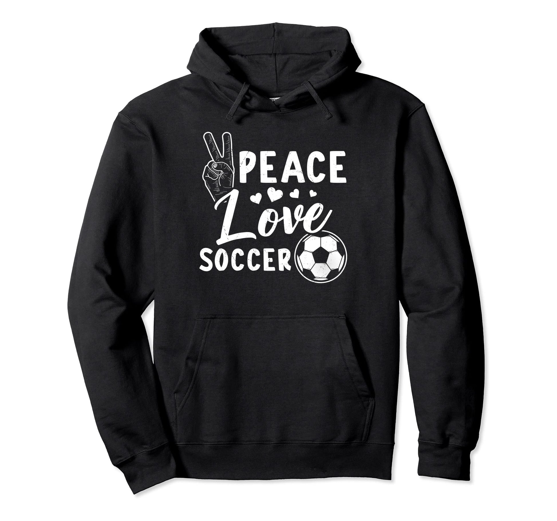 Peace Soccer Soccer Hoodie - Novelty Apparel for Adults - T-Shirt, Sweatshirt, Hoodie
