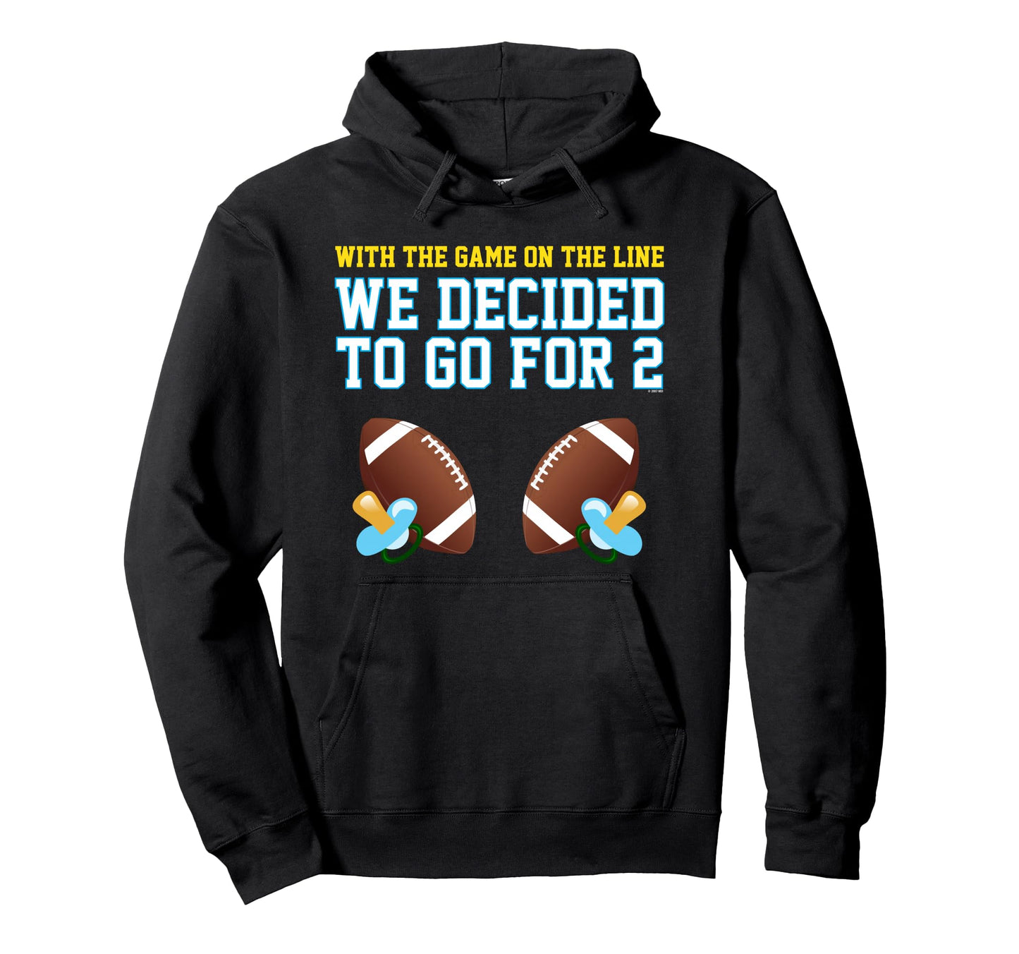 Dad Twins Mom Twins Football Hoodie - Novelty Apparel for Adults - T-Shirt, Sweatshirt, Hoodie