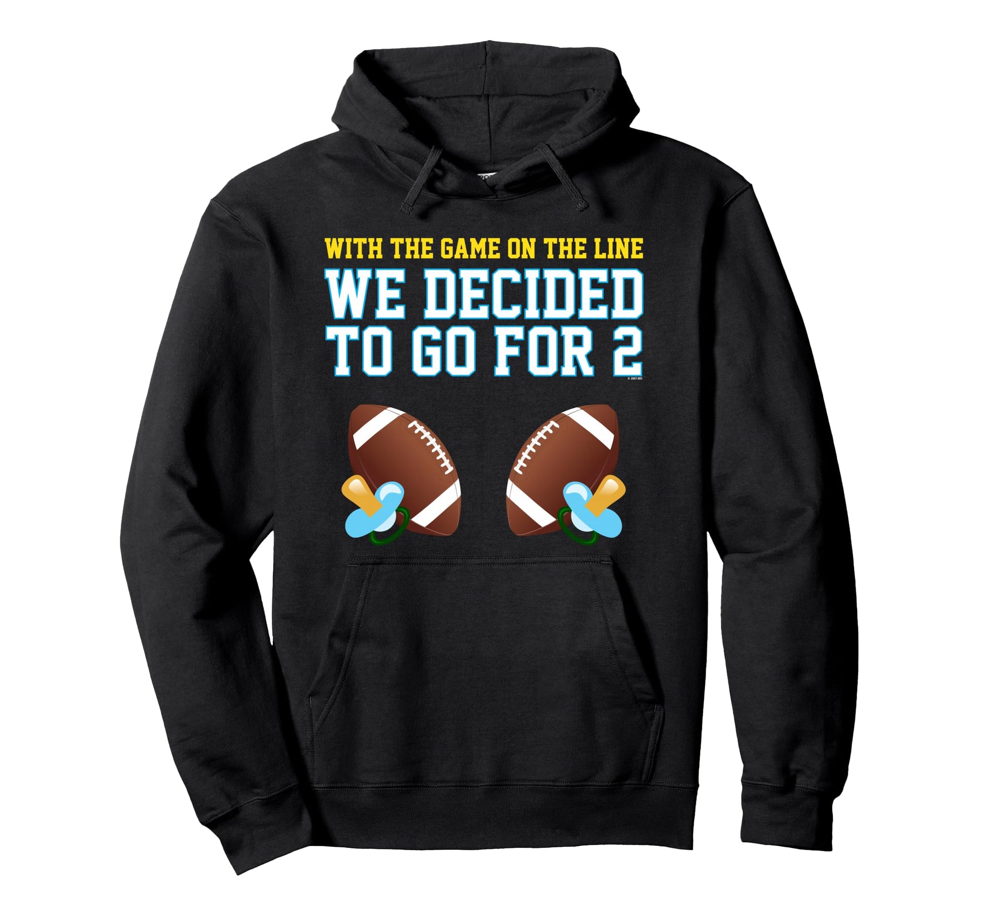 Dad Twins Mom Twins Football Hoodie - Novelty Apparel for Adults - T-Shirt, Sweatshirt, Hoodie