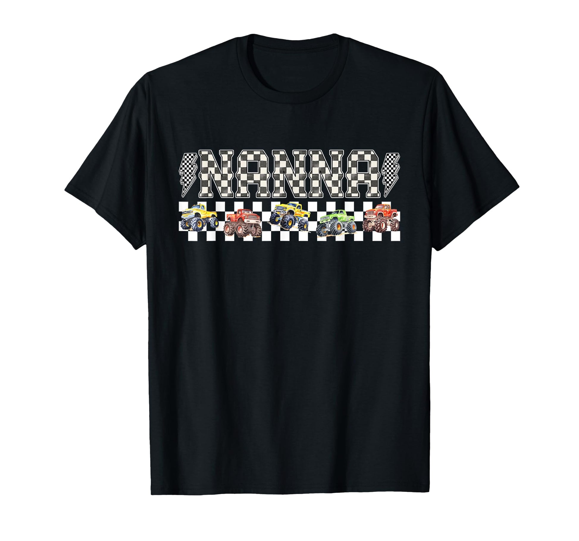 Nanna Monster Truck Family Crew T-Shirt - Aesthetic Graphic for Adults - T-Shirt, Sweatshirt, Hoodie