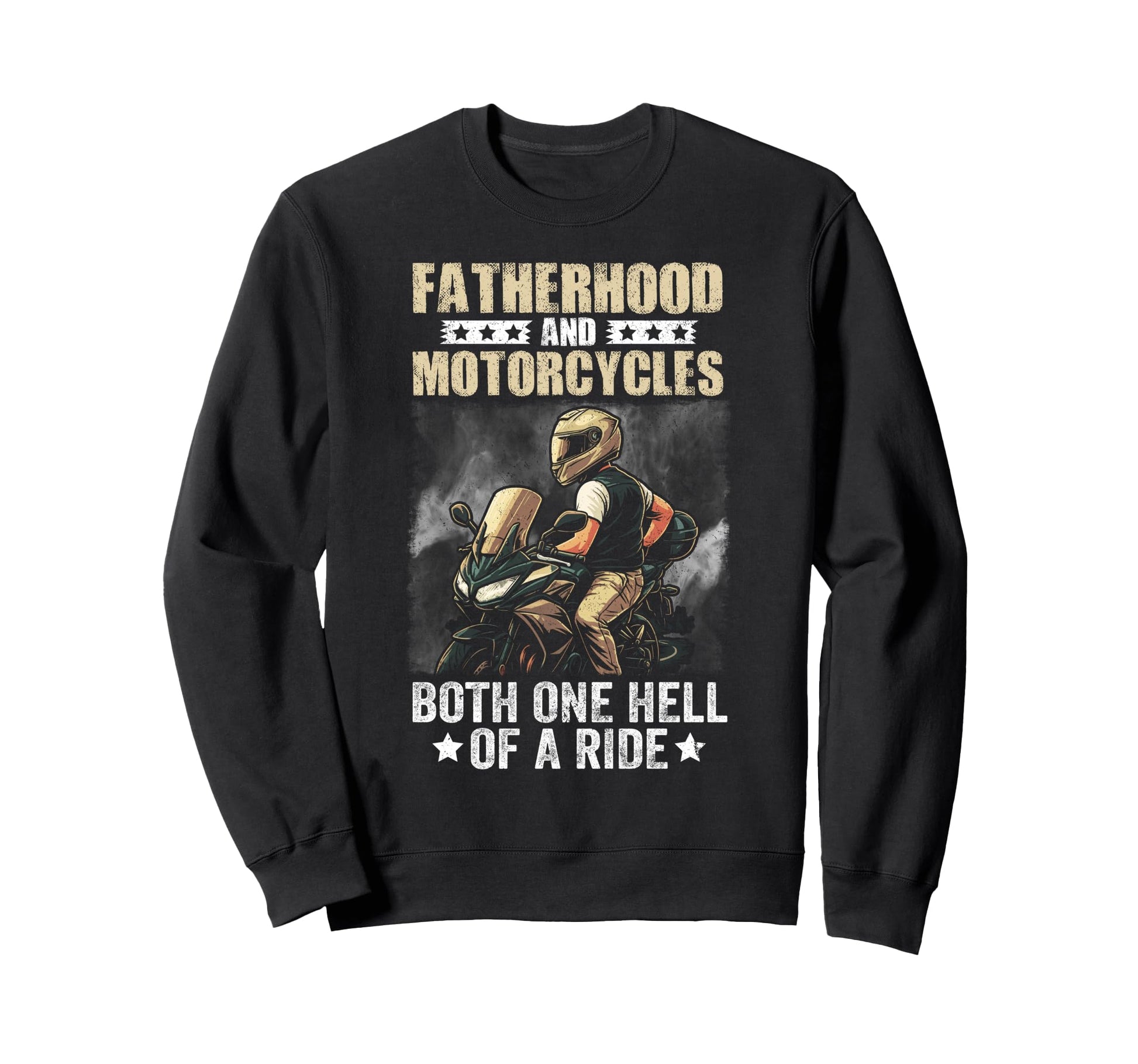 Fatherhood And Motorcycles Both Hell Sweatshirt - Minimalist Print Unisex - T-Shirt, Sweatshirt, Hoodie