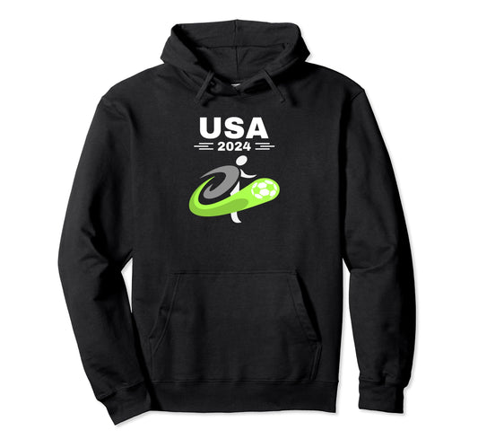 American Soccer Soccer 2024 Soccer Hoodie - Minimalist Print Unisex - T-Shirt, Sweatshirt, Hoodie
