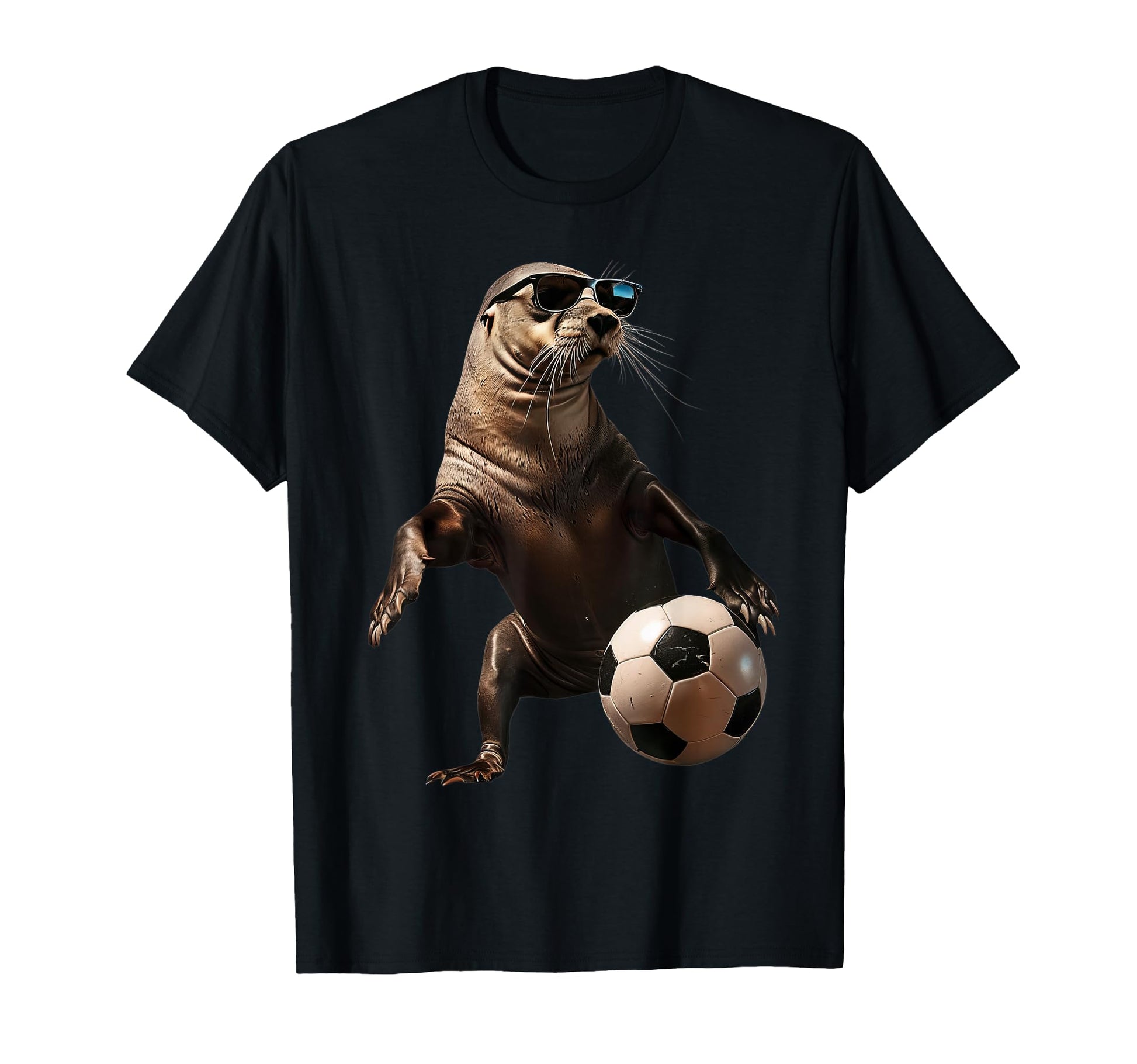 Sea Lion Soccer T-Shirt - Custom Art Print Men Women - T-Shirt, Sweatshirt, Hoodie