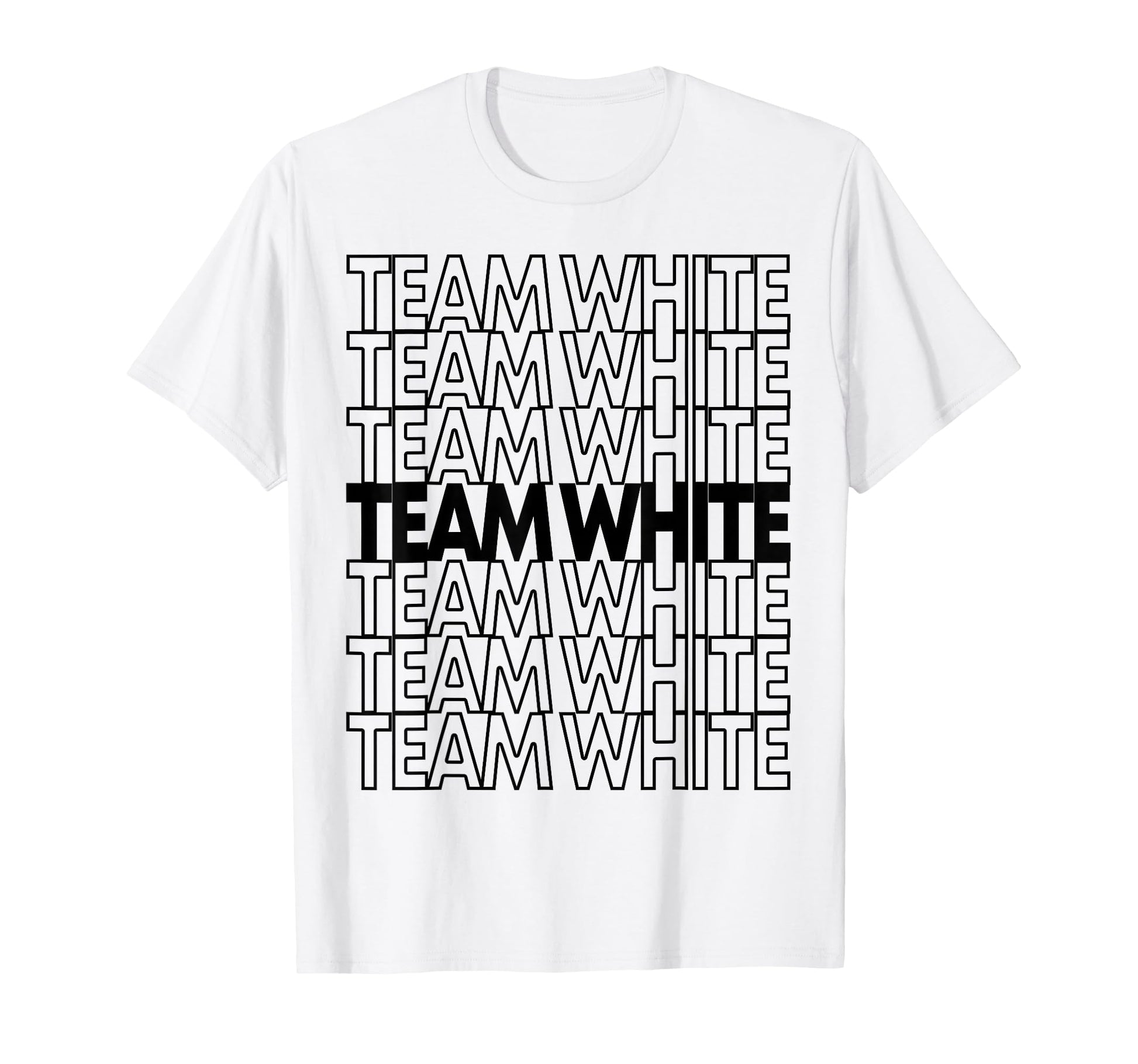Team White School Spirit T-Shirt - Minimalist Print for Adults - T-Shirt, Sweatshirt, Hoodie