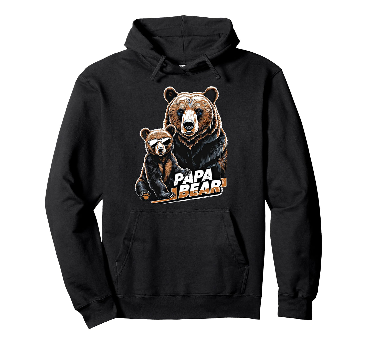Papa Bear Husband Father Family Fathers Hoodie - Minimalist Print Unisex - T-Shirt, Sweatshirt, Hoodie