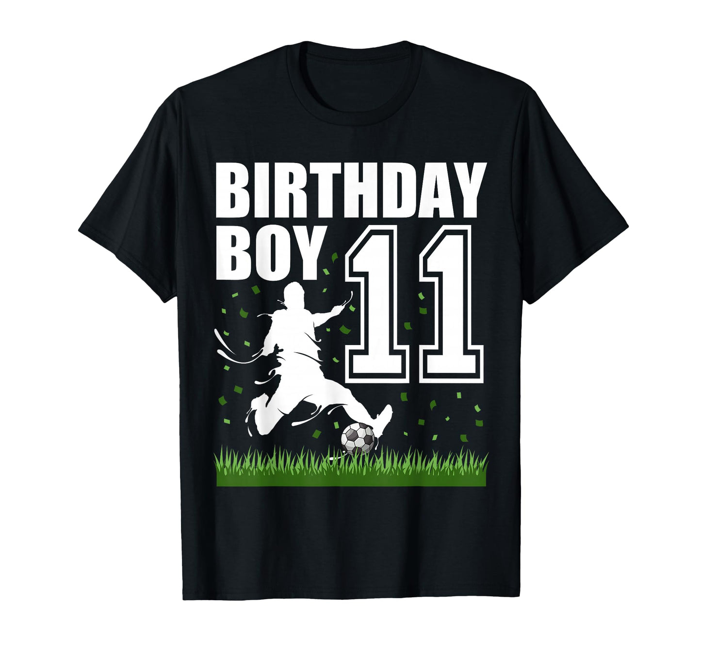 11 Year Old Soccer Birthday Party T-Shirt - Minimalist Print Men Women - T-Shirt, Sweatshirt, Hoodie