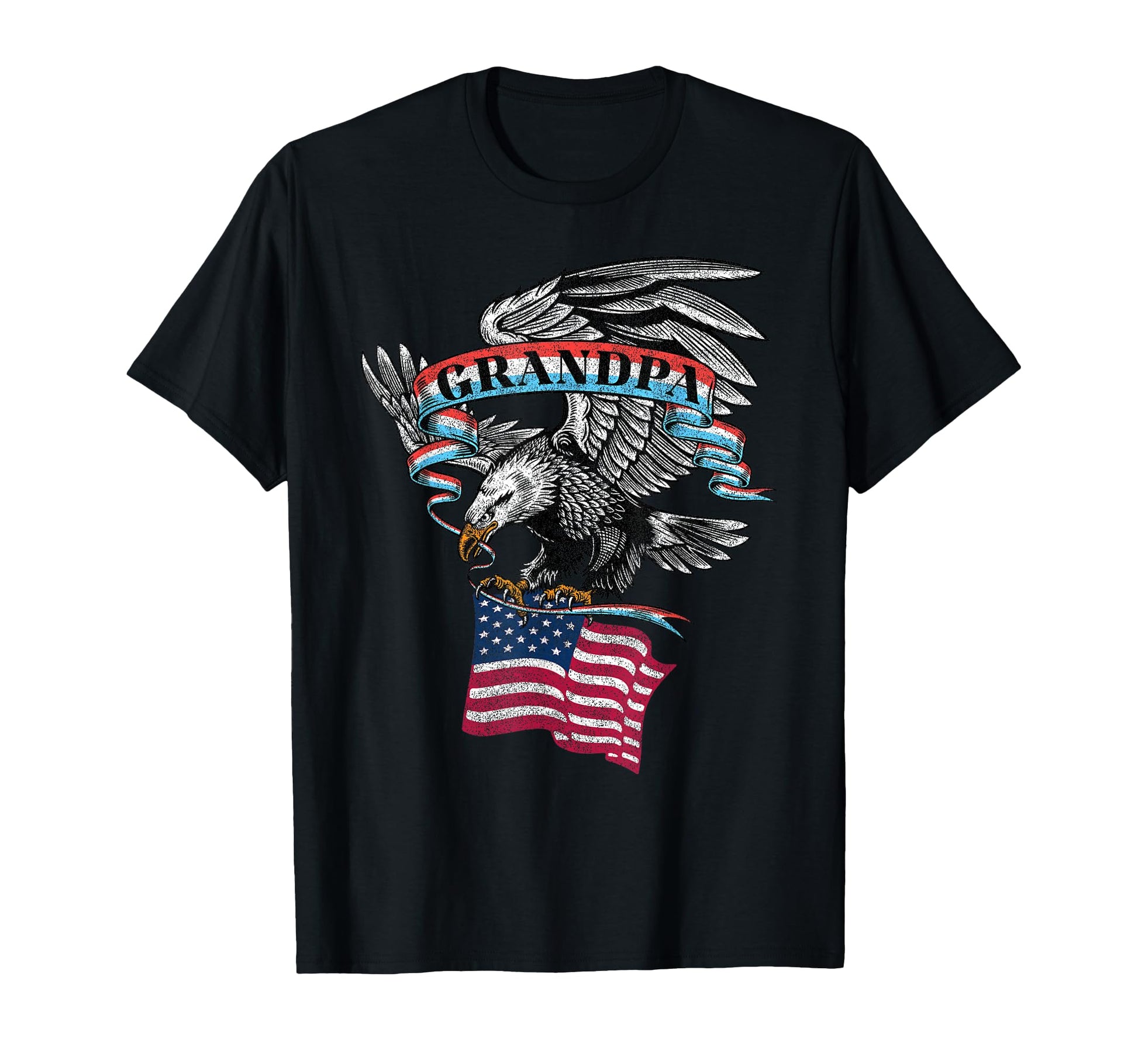 Grandpa American Flag Usa Eagle T-Shirt - Fun Novelty Design Men Women - T-Shirt, Sweatshirt, Hoodie