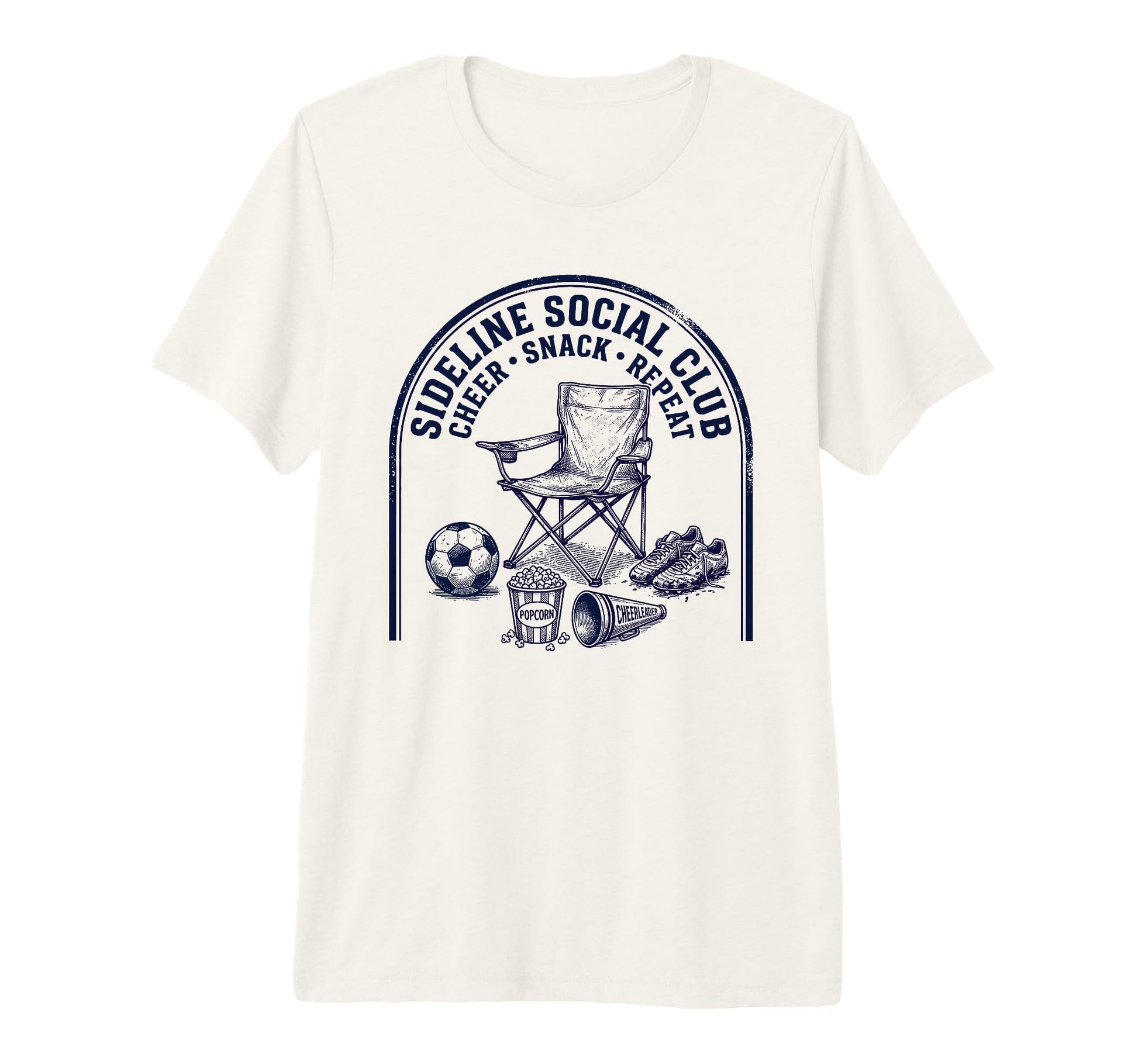 Sideline Social Club Cheer Snack Repeat T-Shirt - Graphic Print Unisex - T-Shirt, Sweatshirt, Hoodie