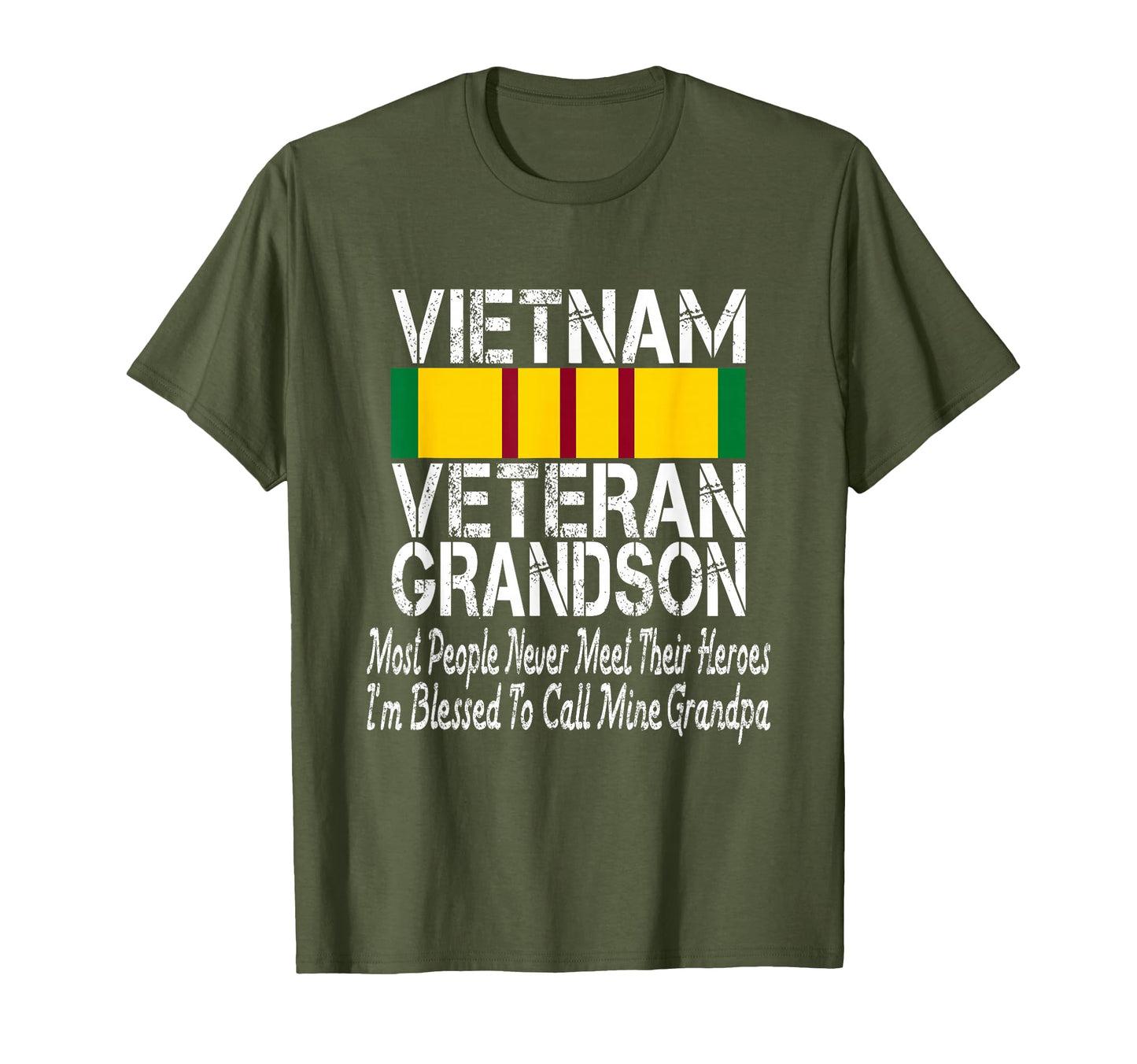 Proud Vietnam Veteran Grandson Combat T-Shirt - Custom Art Print Men Women - T-Shirt, Sweatshirt, Hoodie