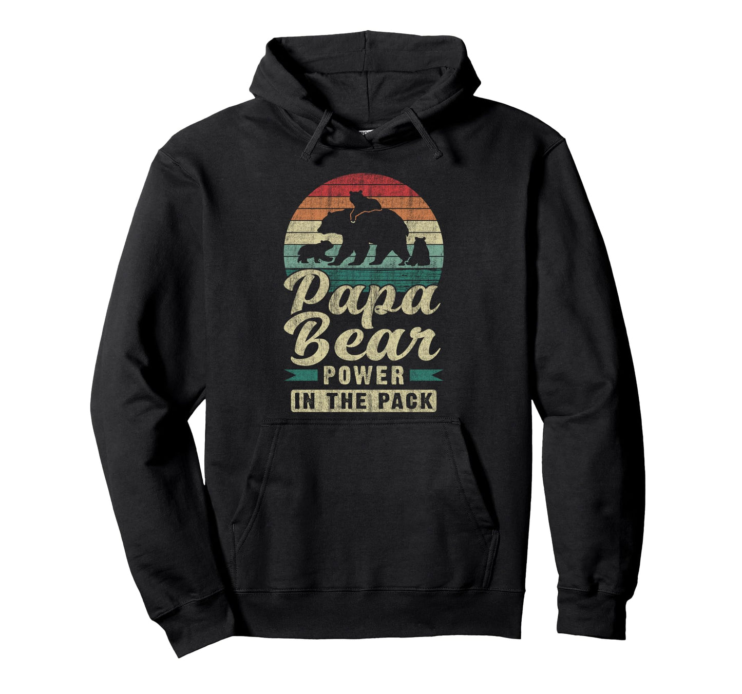 Papa Bear 3 Cubs 3 Children Dad Grandpa Hoodie - Unique Graphic for Adults - T-Shirt, Sweatshirt, Hoodie