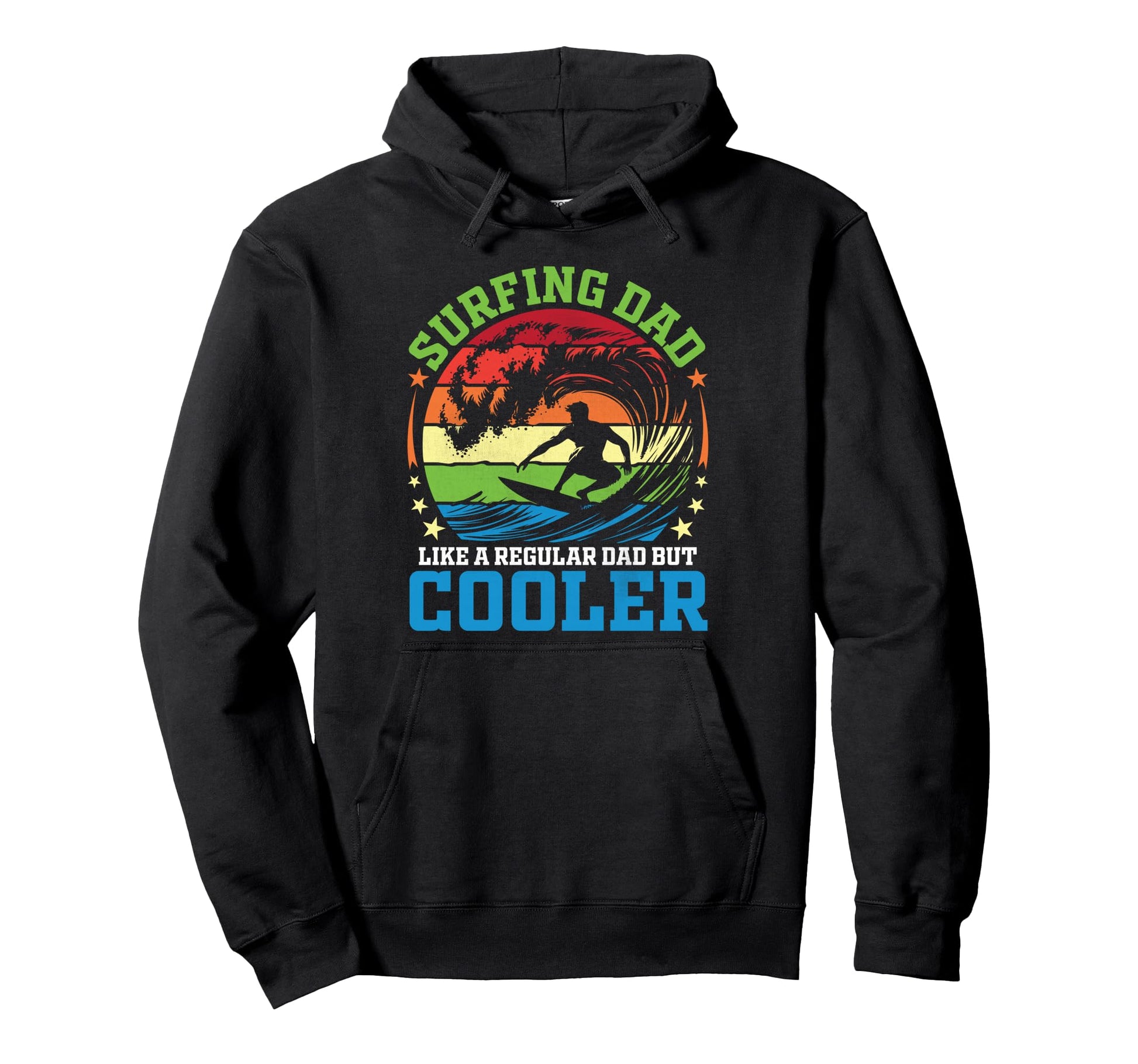 Surfing Dad Like Regular Dad But Cooler Hoodie - Custom Art Print Unisex - T-Shirt, Sweatshirt, Hoodie
