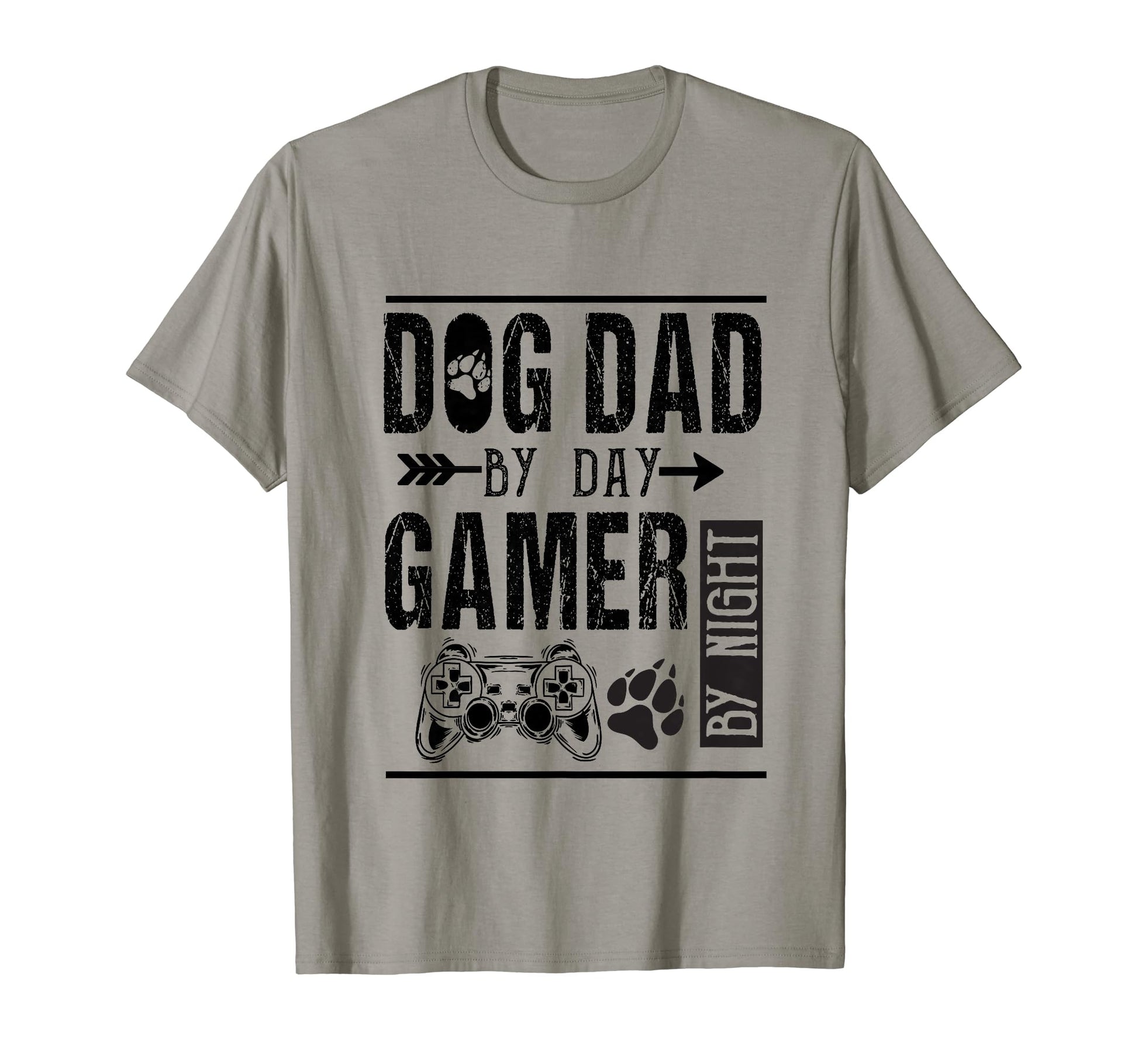 Mens Dog Dad Day Gamer Night Fathers Day T-Shirt - Minimalist Print Unisex - T-Shirt, Sweatshirt, Hoodie