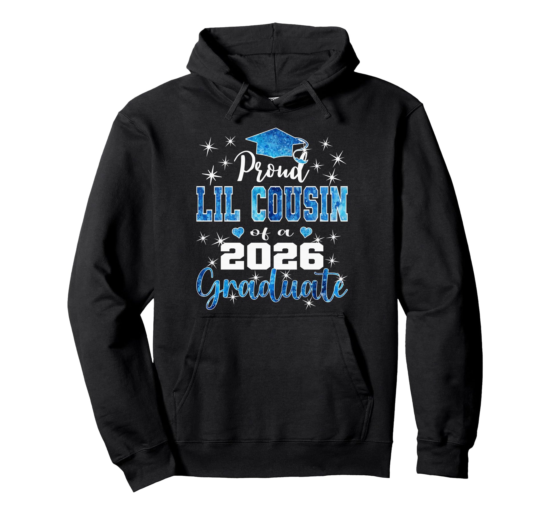 Super Proud Lil Cousin 2026 Graduate Hoodie - Minimalist Print for Adults - T-Shirt, Sweatshirt, Hoodie
