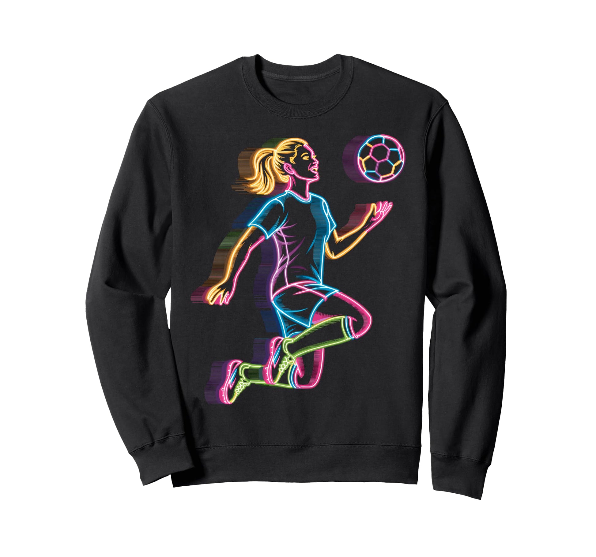 Colorful Funny Soccer Fan Dad Sweatshirt - Casual Everyday Wear for Adults - T-Shirt, Sweatshirt, Hoodie