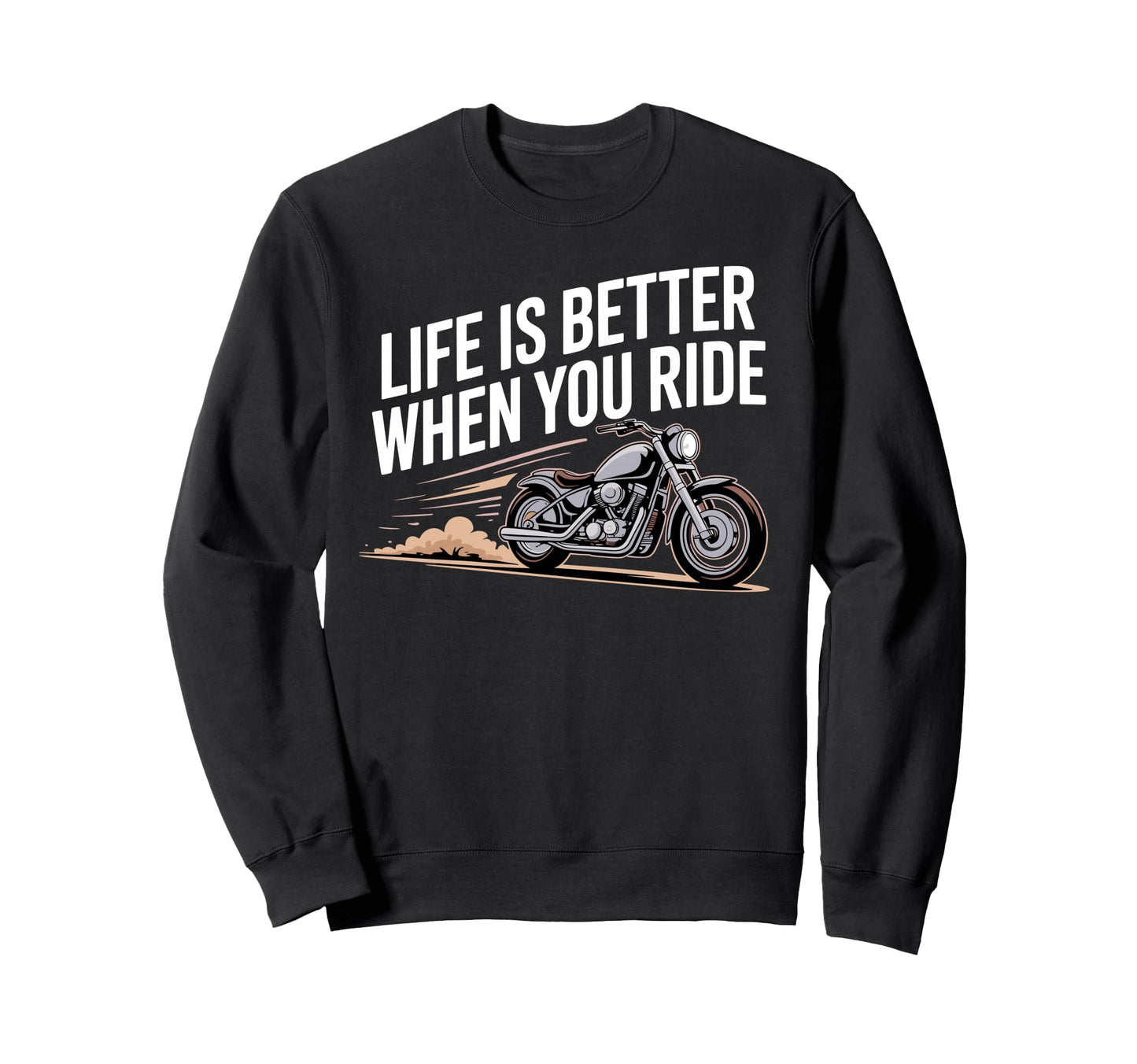 Funny Motorcycle Biker Art Sweatshirt - Aesthetic Graphic Men Women - T-Shirt, Sweatshirt, Hoodie