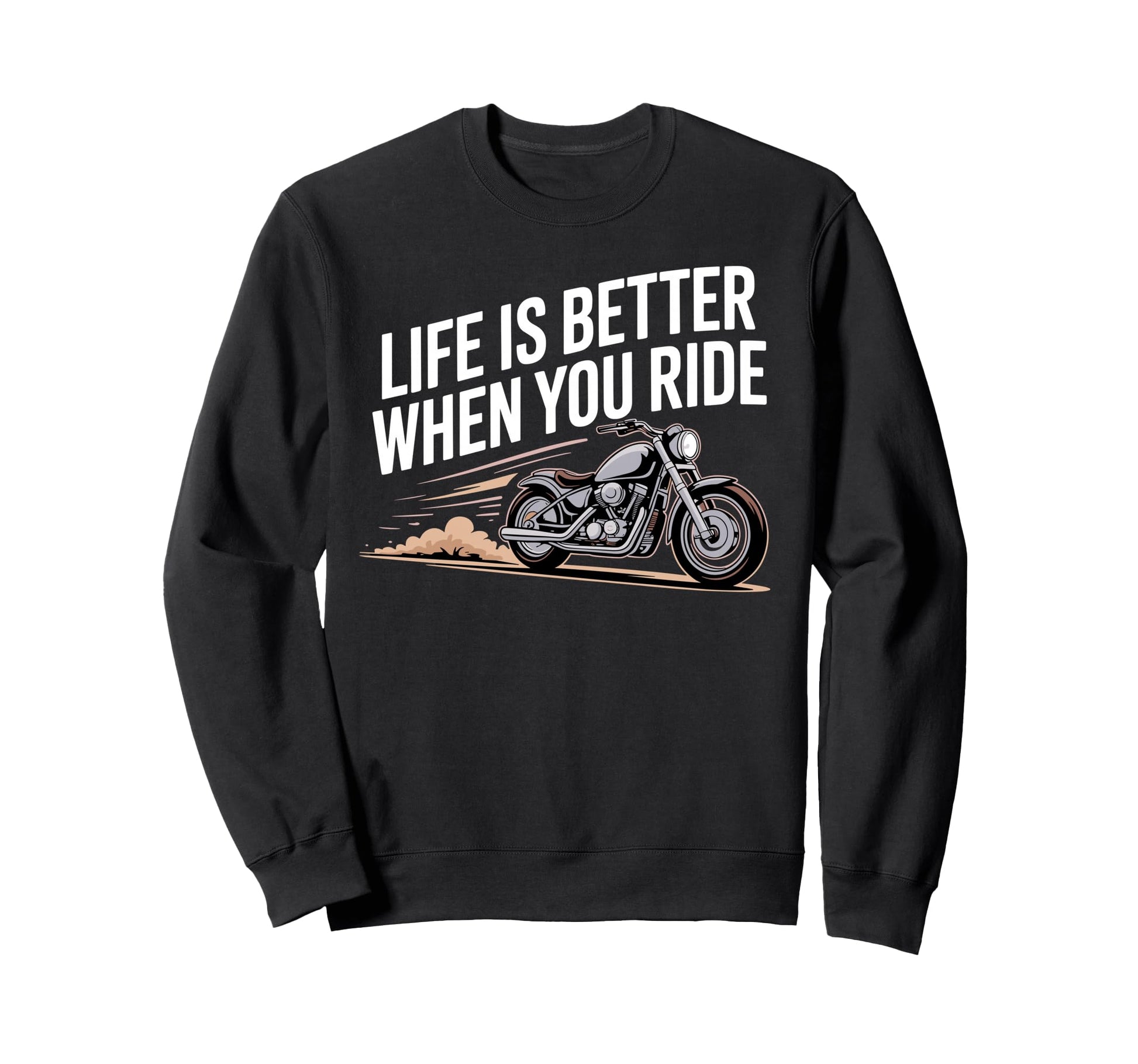 Funny Motorcycle Biker Art Sweatshirt - Aesthetic Graphic Men Women - T-Shirt, Sweatshirt, Hoodie