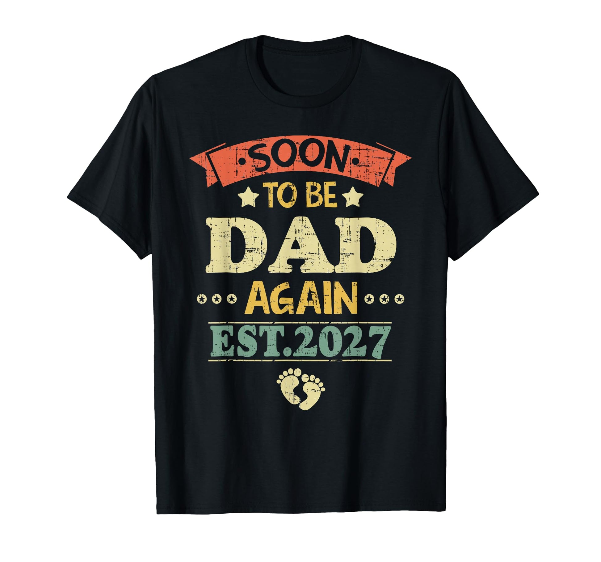 Mens Soon To Be Dad Est 2027 Daddy T-Shirt - Fun Novelty Design for Adults - T-Shirt, Sweatshirt, Hoodie