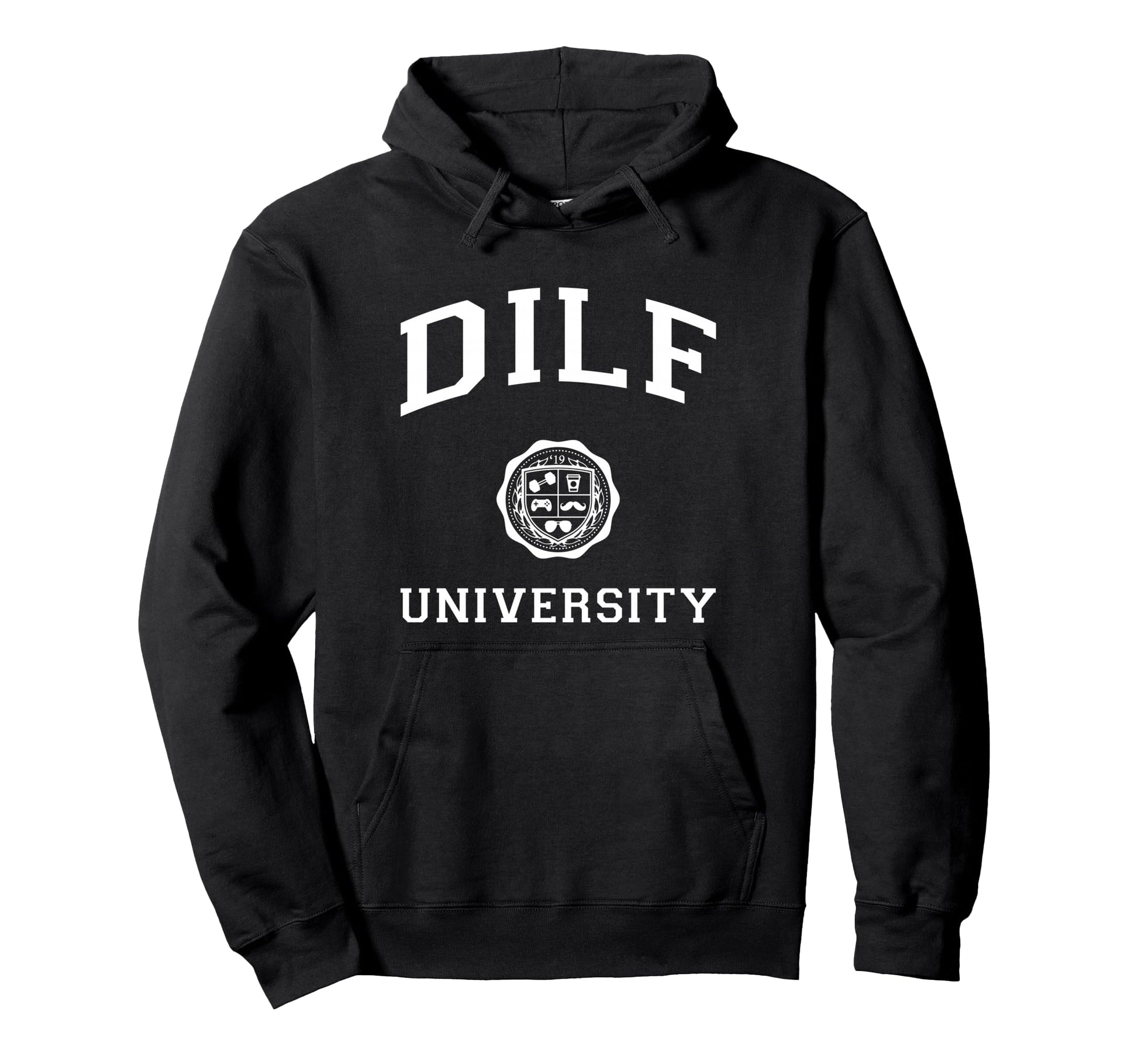 Dilf University Funny Dad Joke Fathers Day Hoodie - Graphic Print Men Women - T-Shirt, Sweatshirt, Hoodie