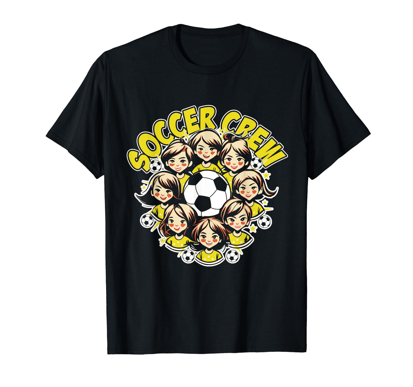 Soccer Ladies Crew Soccer Team Group T-Shirt - Trendy Graphic for Adults - T-Shirt, Sweatshirt, Hoodie