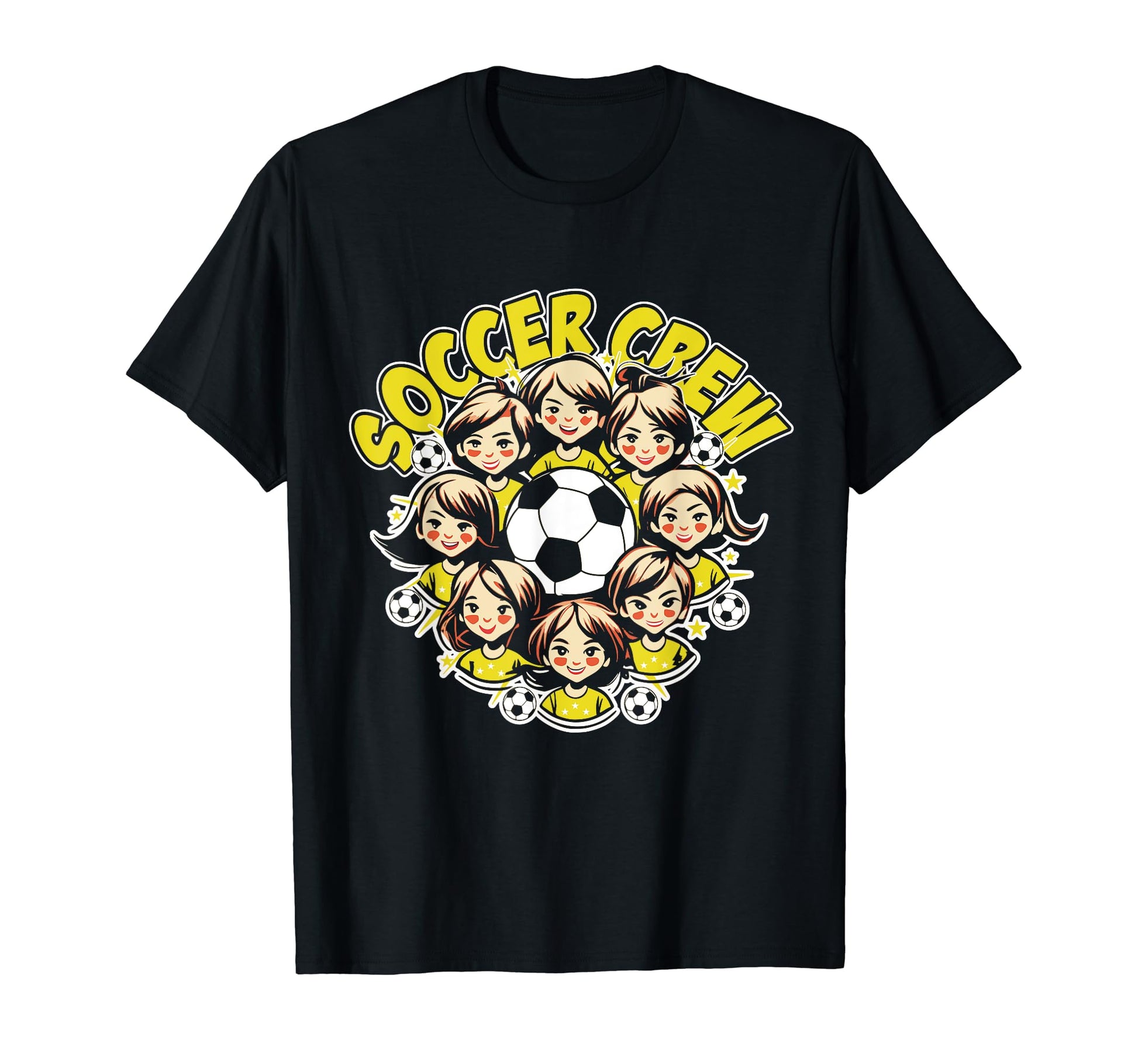 Soccer Ladies Crew Soccer Team Group T-Shirt - Trendy Graphic for Adults - T-Shirt, Sweatshirt, Hoodie