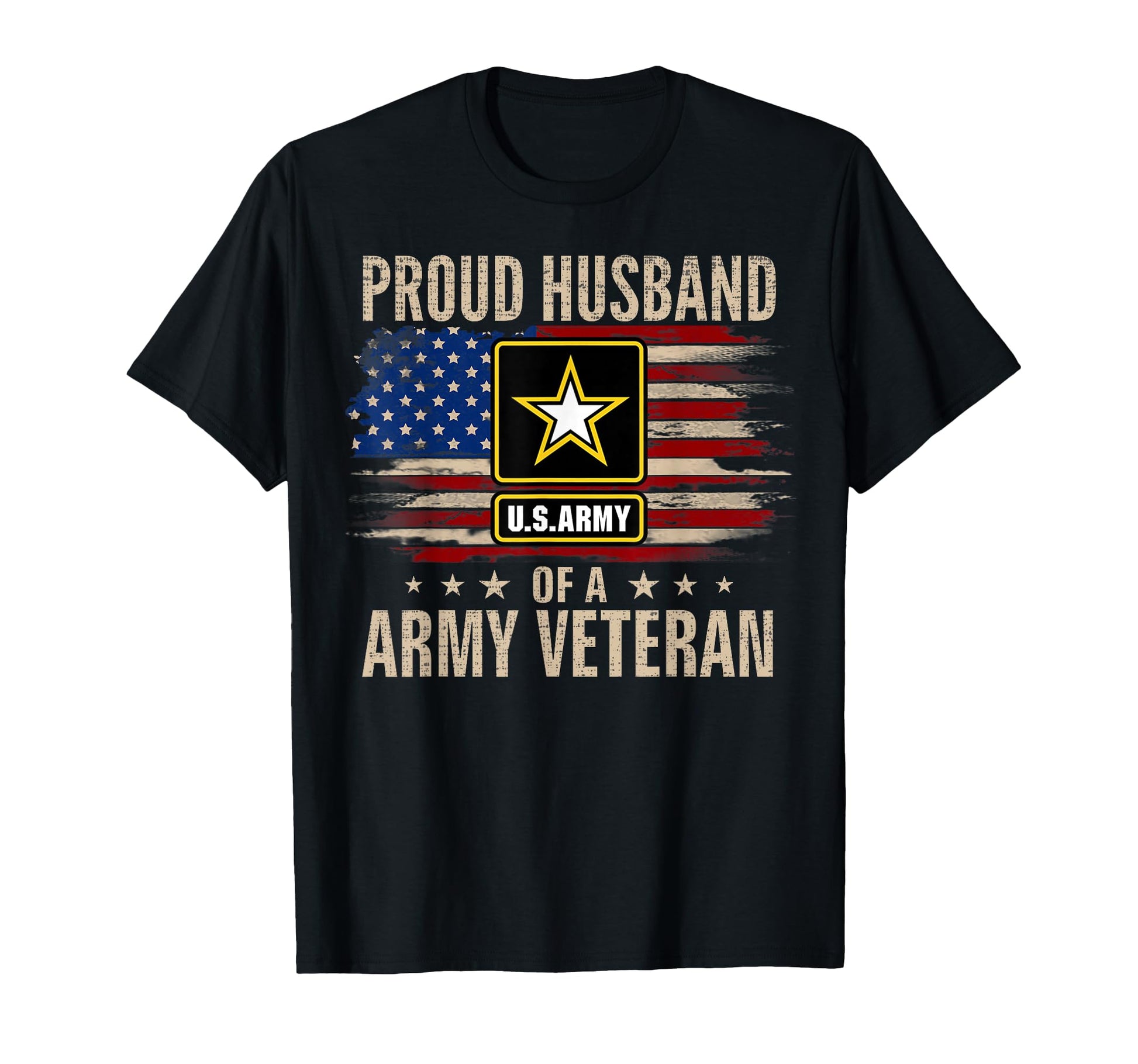 Proud Husband Army Veteran American T-Shirt - Aesthetic Graphic Men Women - T-Shirt, Sweatshirt, Hoodie