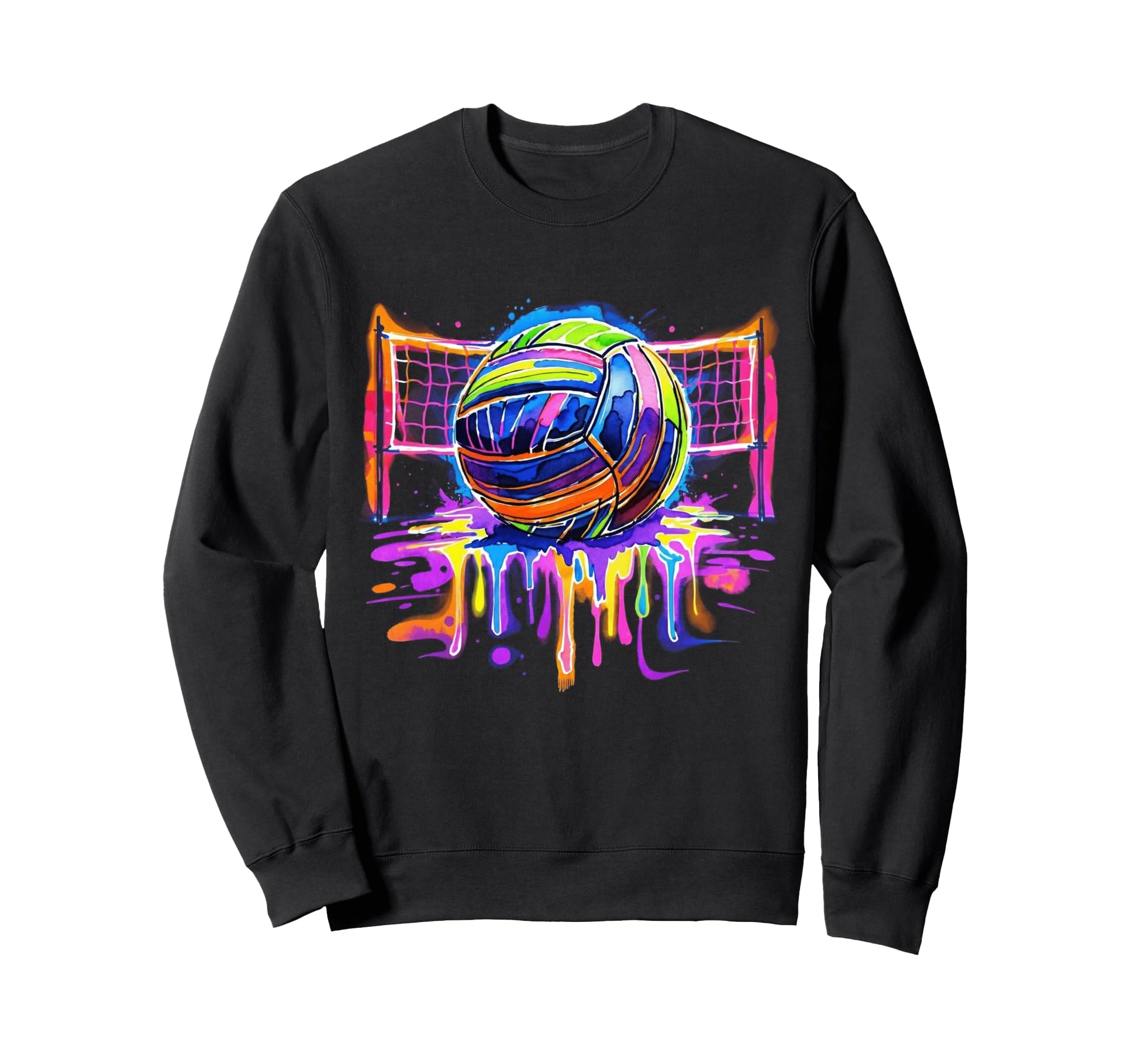 Volleyball Drip Game Day Sports Sweatshirt - Unique Graphic for Adults - T-Shirt, Sweatshirt, Hoodie