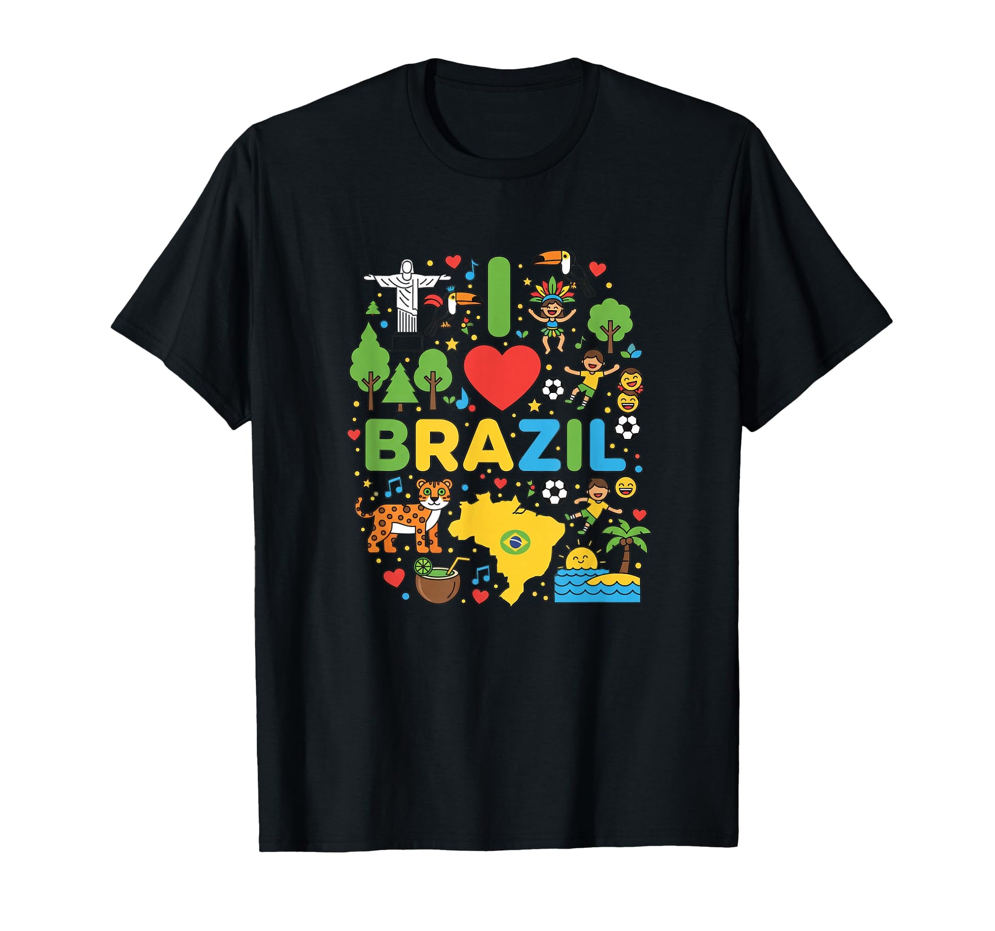 I Vacation Travel Souvenir Samba T-Shirt - Custom Art Print Men Women - T-Shirt, Sweatshirt, Hoodie
