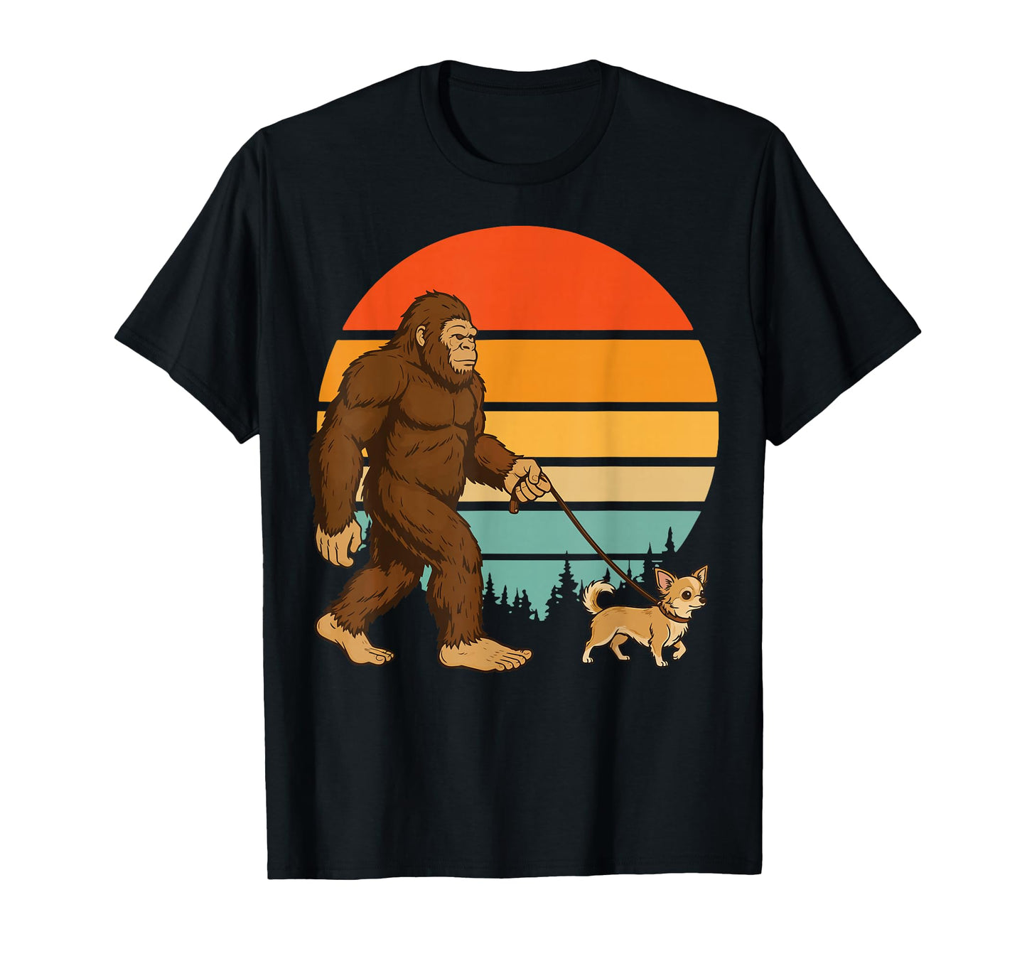 Bigfoot Chihuahua Sasquatch Dog T-Shirt - Fun Novelty Design Unisex - T-Shirt, Sweatshirt, Hoodie
