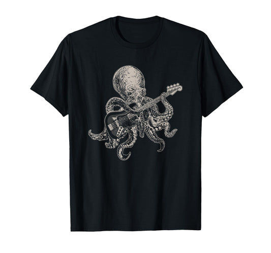 Bassist Octopus Bass Player Animal T-Shirt - Trendy Graphic Men Women - T-Shirt, Sweatshirt, Hoodie