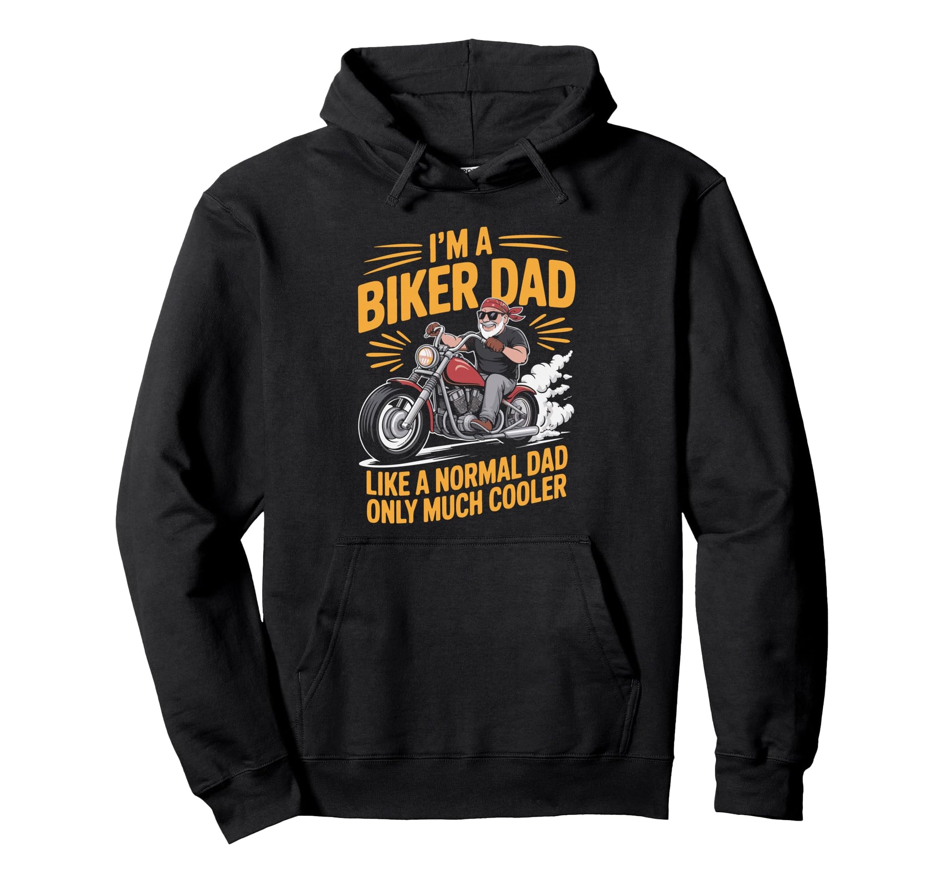 Funny Best Biker Dad Motorcycle Rider Hoodie - Novelty Apparel for Adults - T-Shirt, Sweatshirt, Hoodie